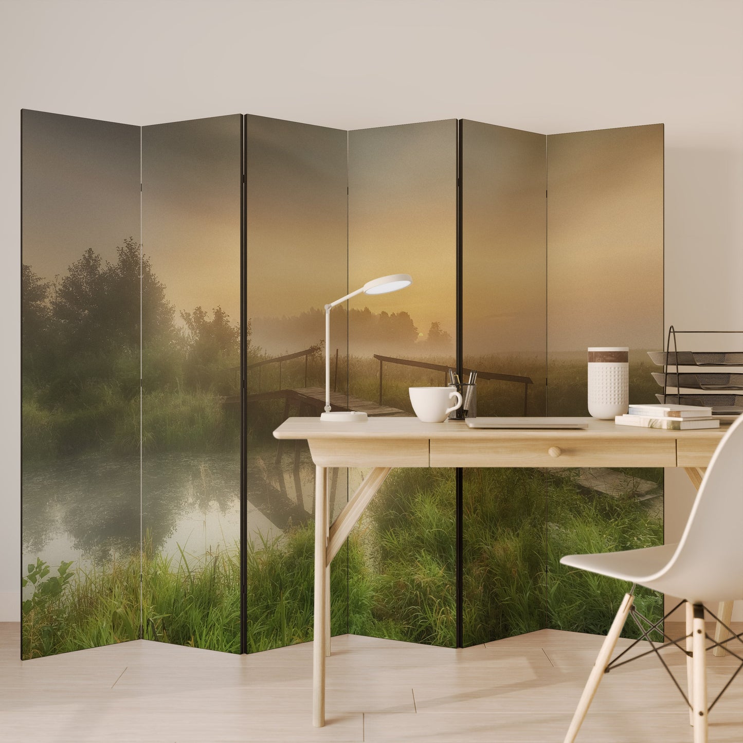 DREAMY HAZE Dekorativ rumsavdelare med 6 paneler