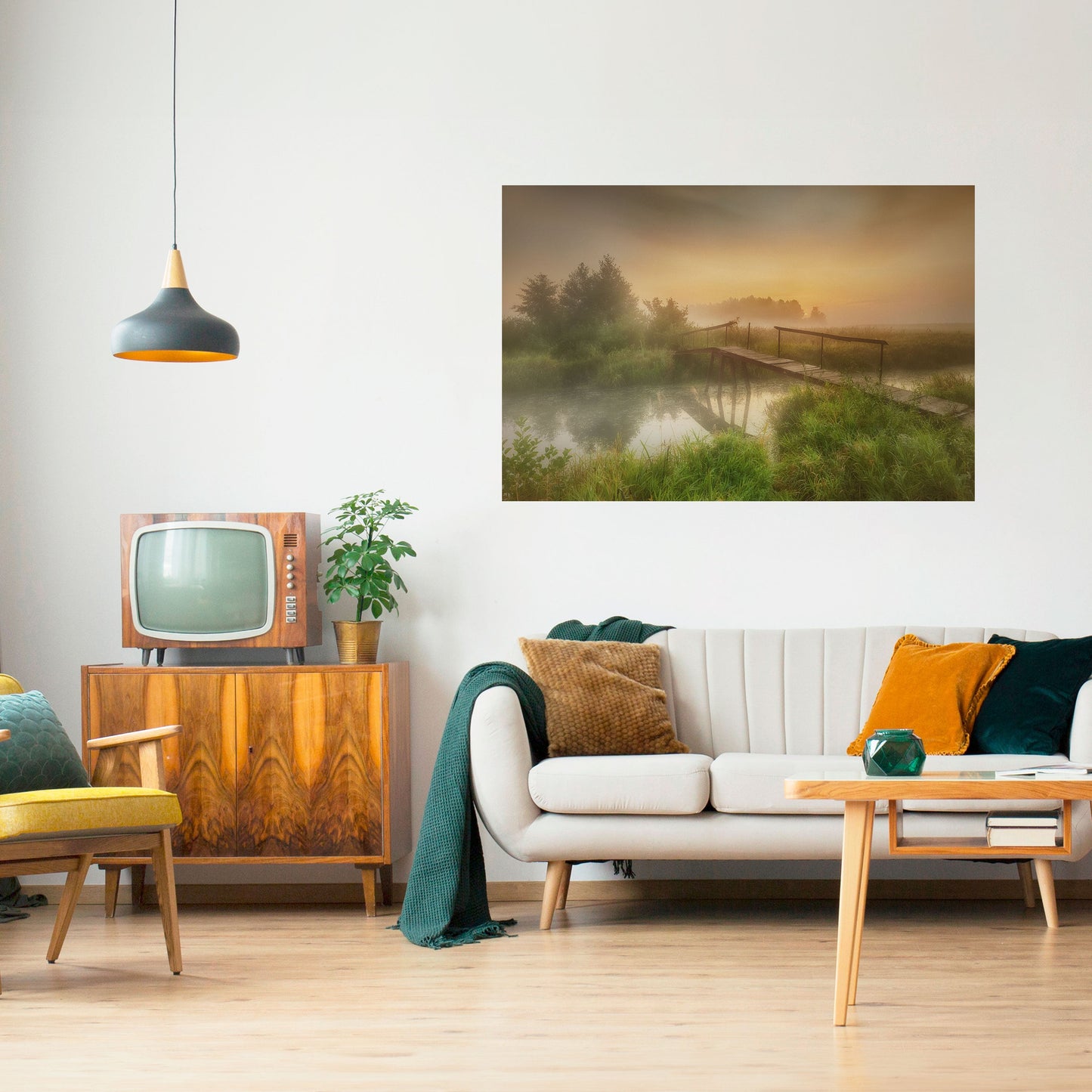 DREAMY HAZE horisontell affisch med självhäftande motiv