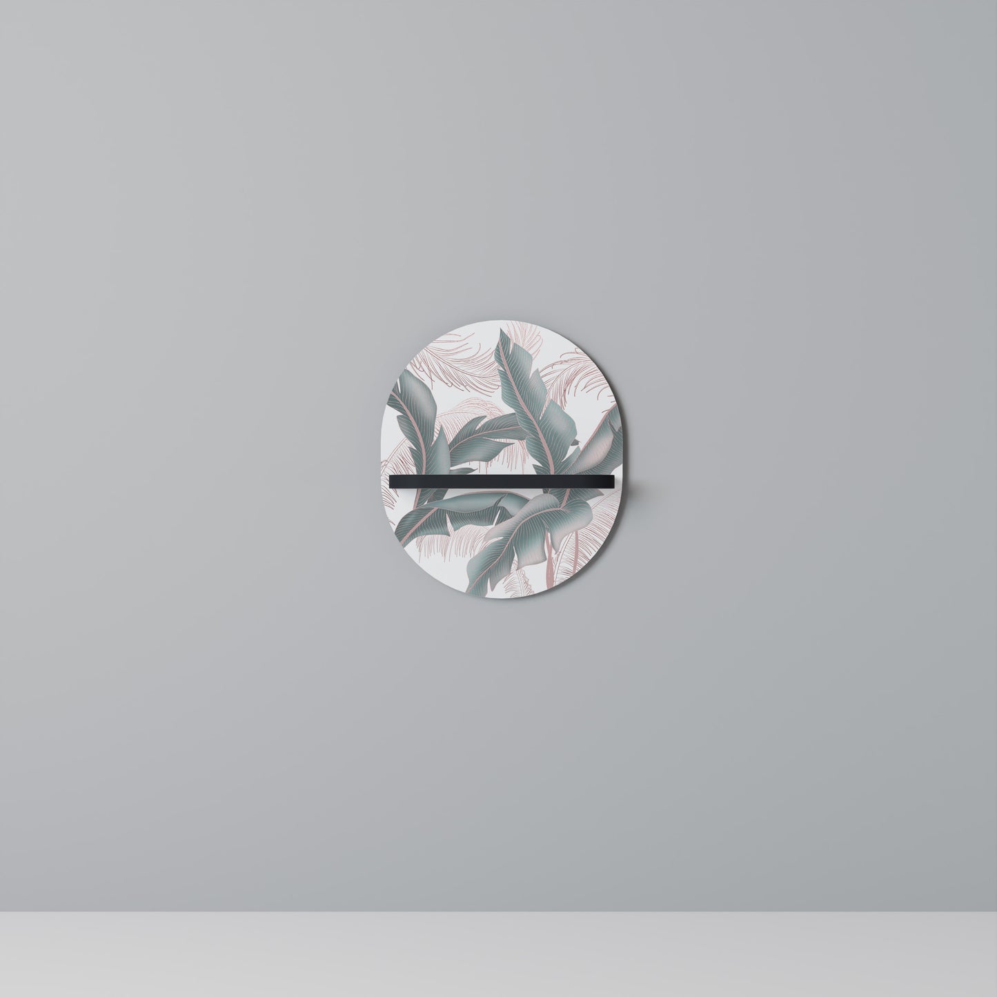 DELIKATE BLISS Oval konsthylla i svart finish