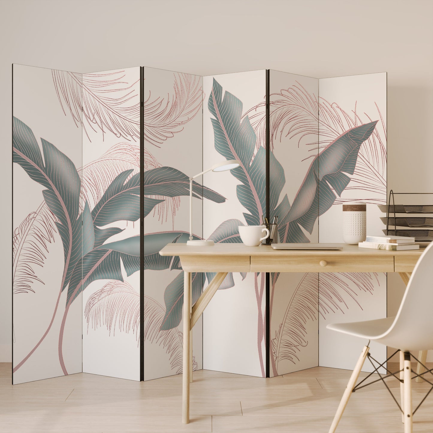 DELICATE BLISS Dekorativ rumsavdelare med 6 paneler