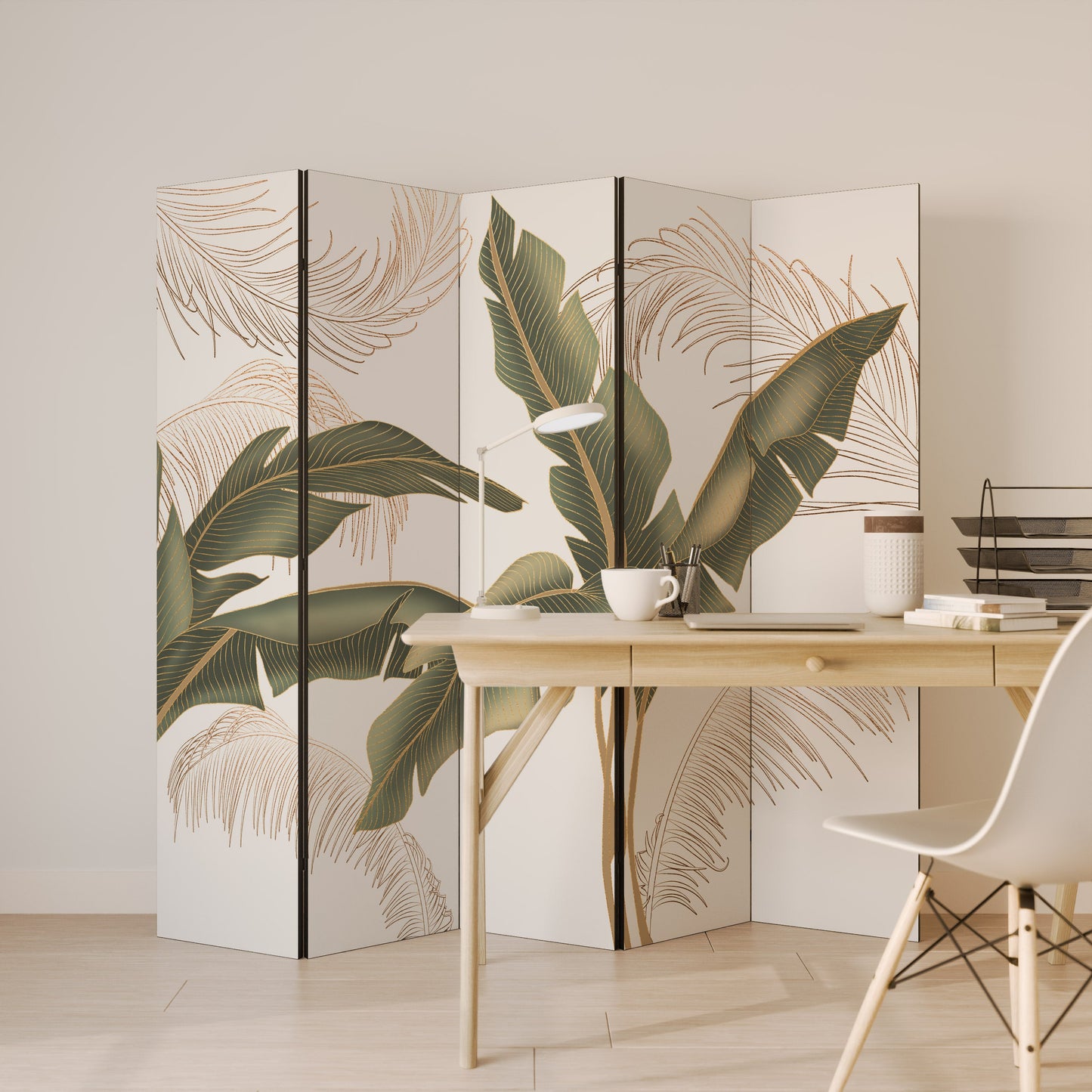 SUBTLE CHARM Decorative 5-Panel Room Divider