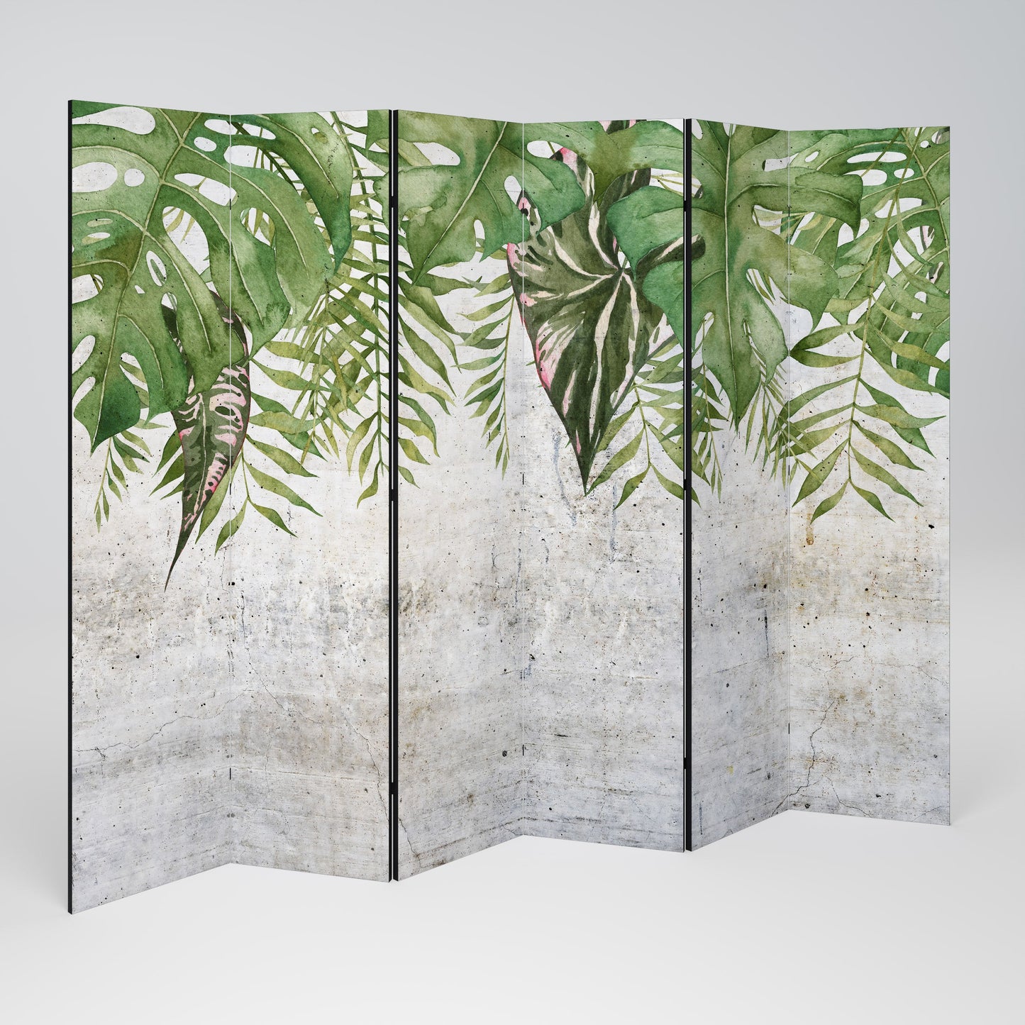 URBAN TROPICS Dekorativ rumsavdelare med 6 paneler