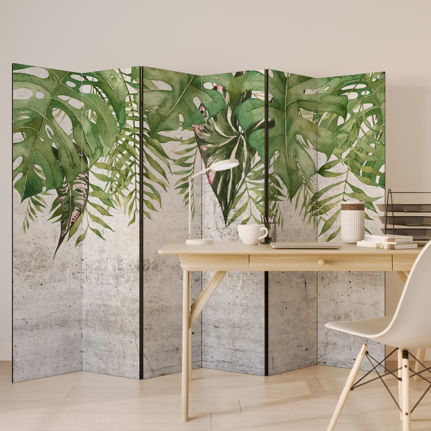 URBAN TROPICS Dekorativ rumsavdelare med 6 paneler