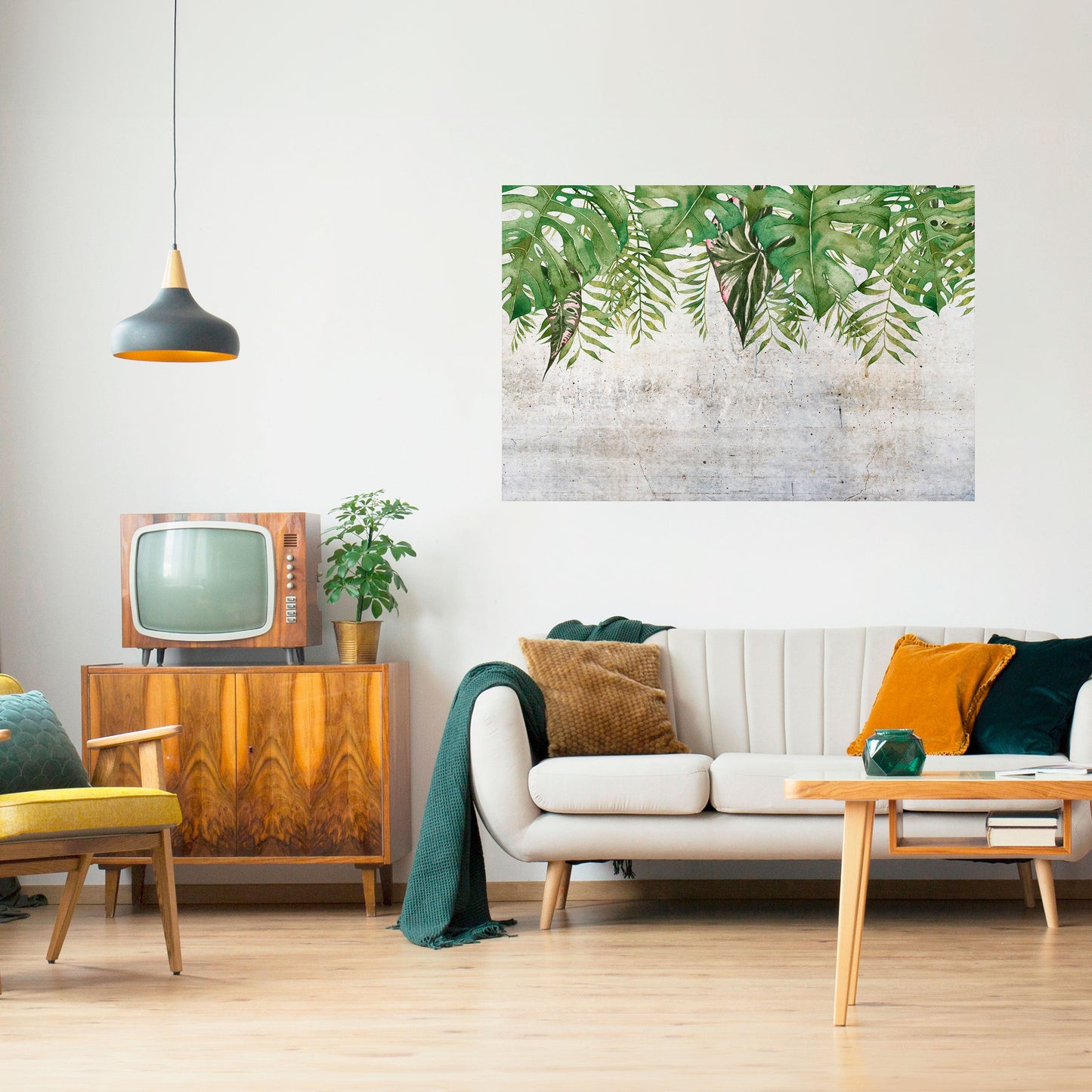 URBAN TROPICS Horisontell affisch med självhäftande tryck