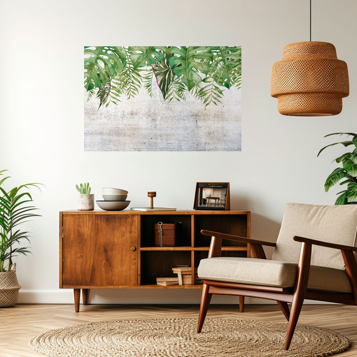 URBAN TROPICS Horisontell affisch med självhäftande tryck