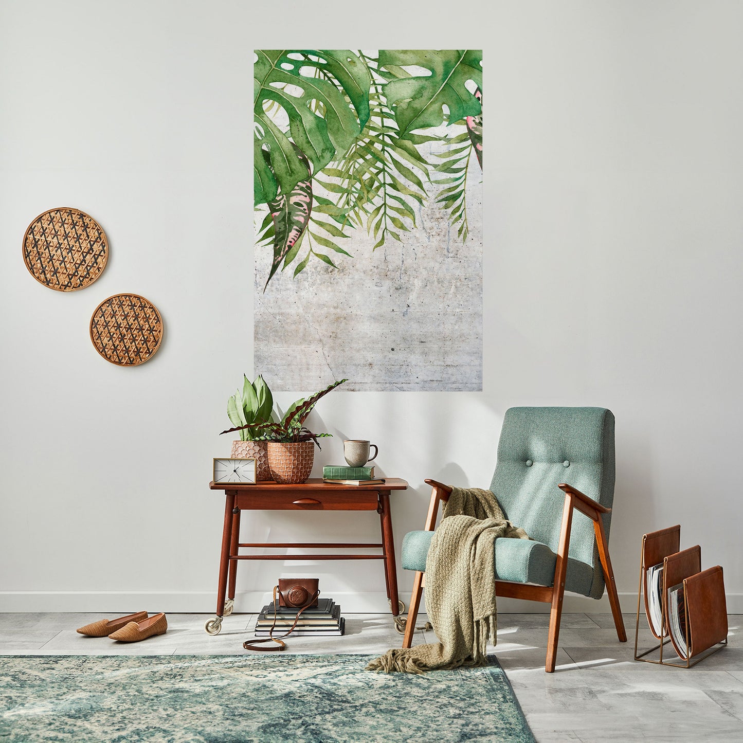 URBAN TROPICS Vertikal affisch med självhäftande tryck