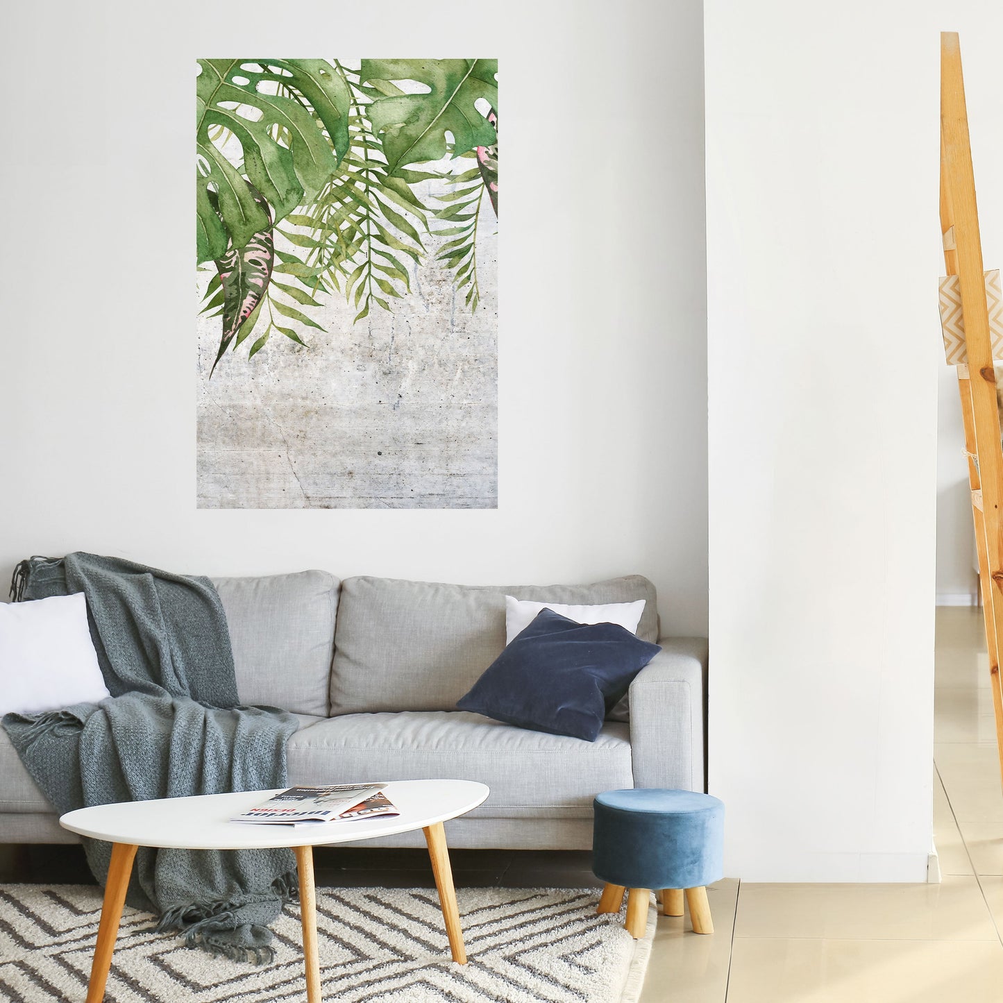 URBAN TROPICS Vertikal affisch med självhäftande tryck