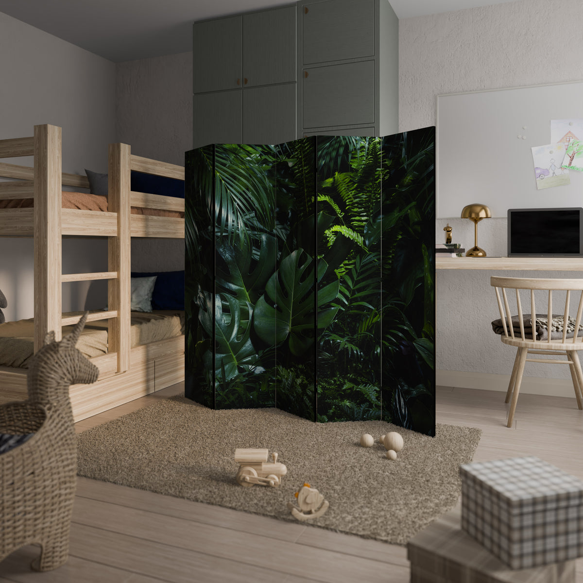 NATURE'S CLANDESTINE REVERIE Dekorativ rumsavdelare – 5 paneler