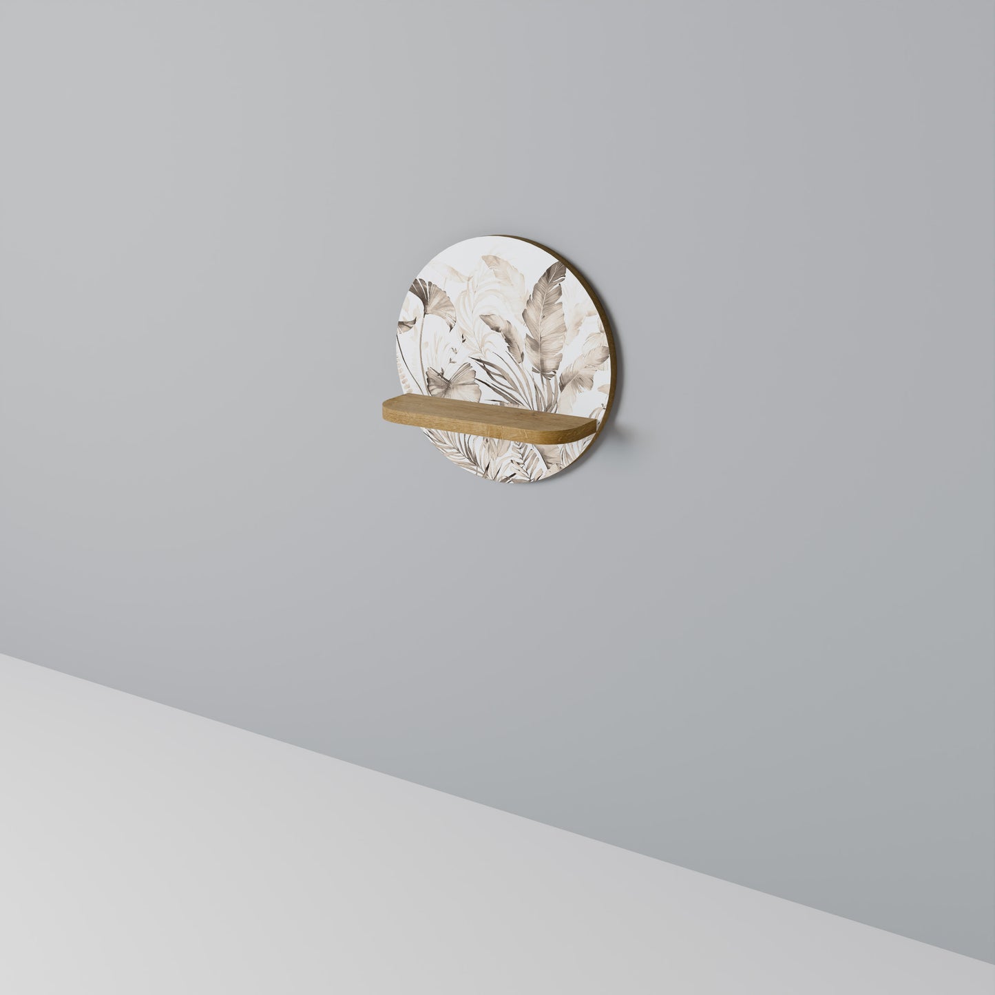 VILD ÖMHET Rund Konsthylla I Ekeffekt
