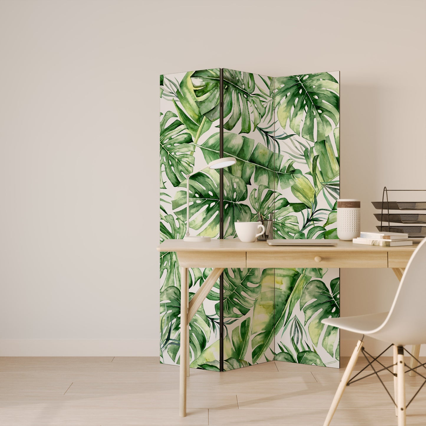 NATURE'S CANVAS Dekorativ rumsavdelare med 3 paneler