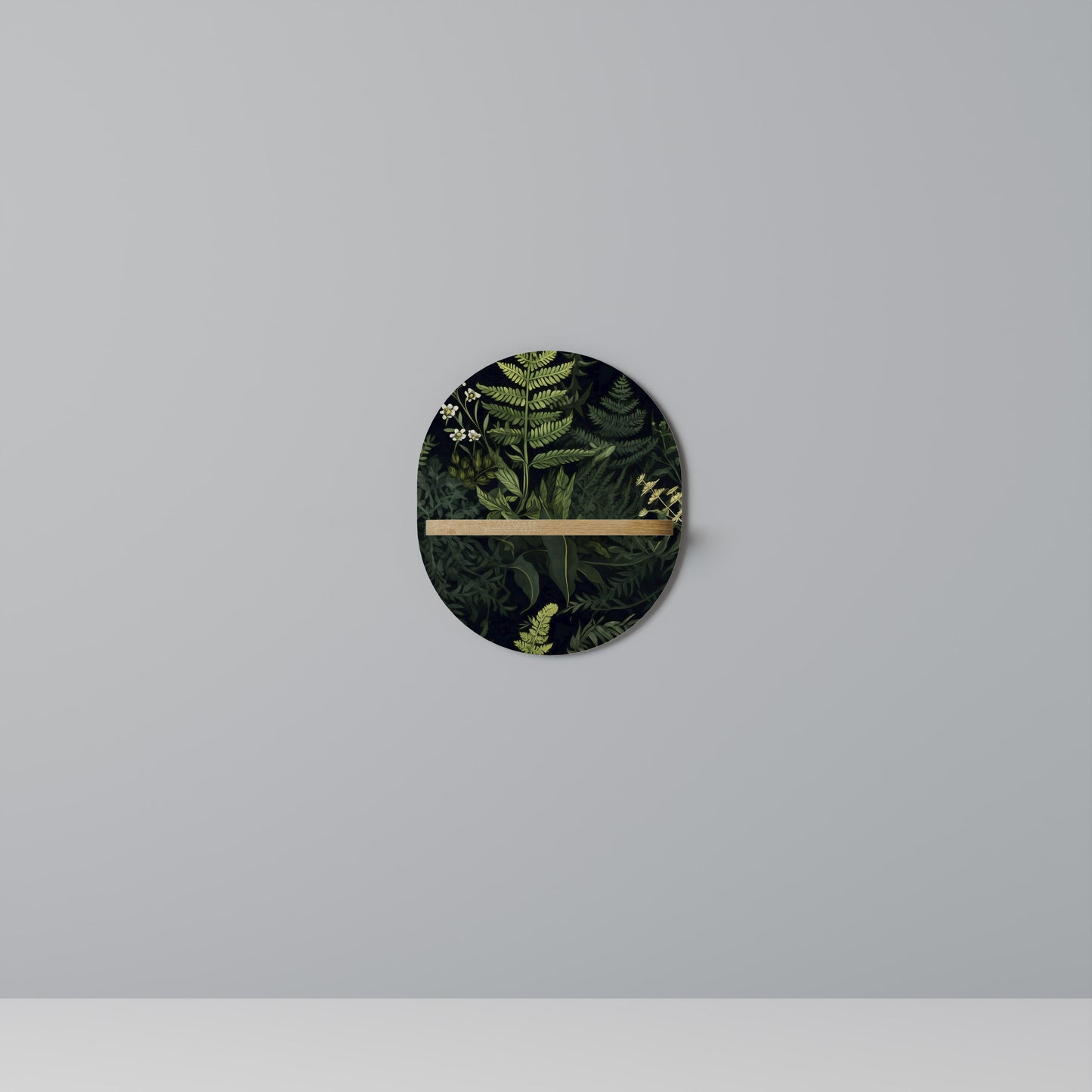 FOREST WONDERS Oval Konsthylla I Ekeffekt
