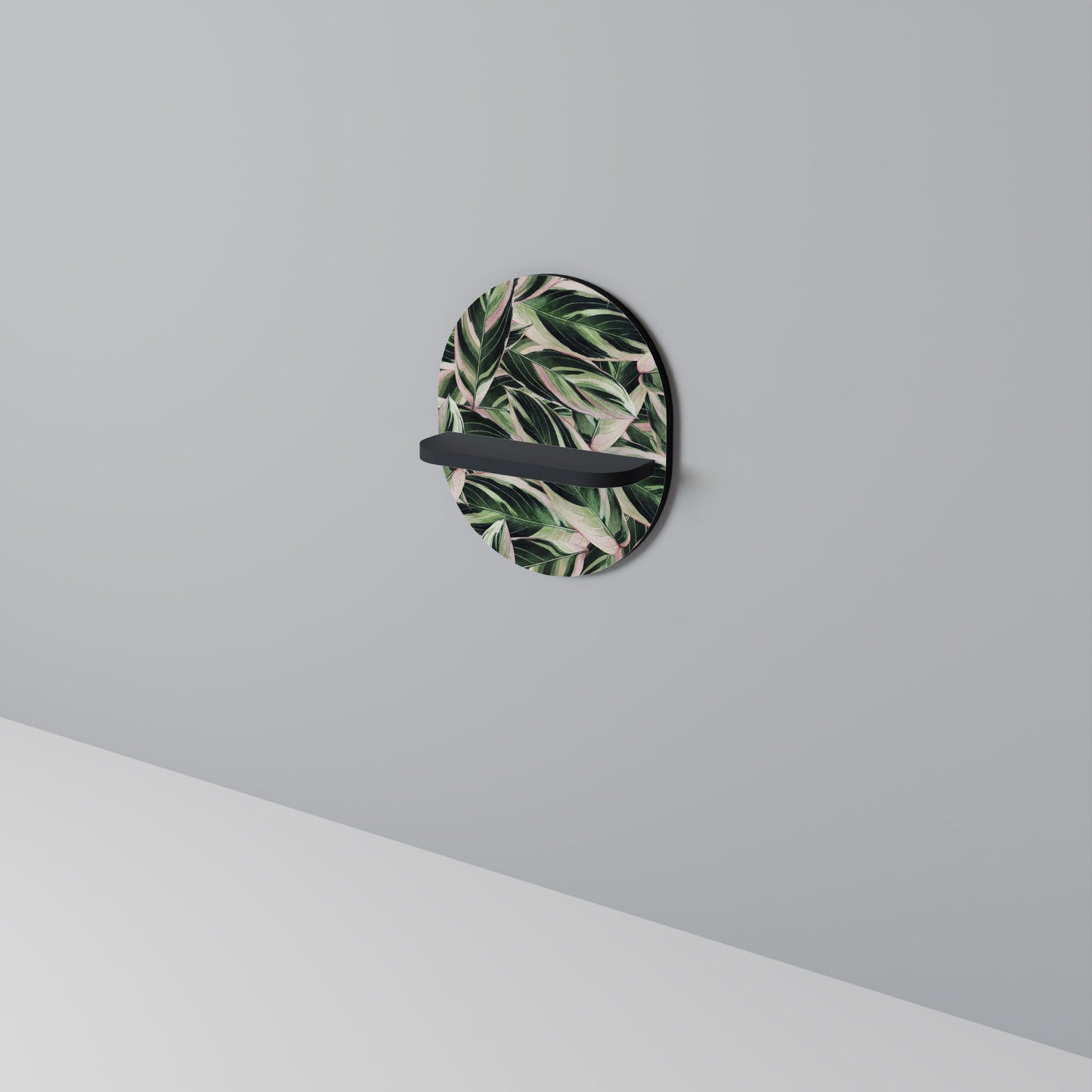 EERIE STROMANTHE Oval konsthylla i svart finish