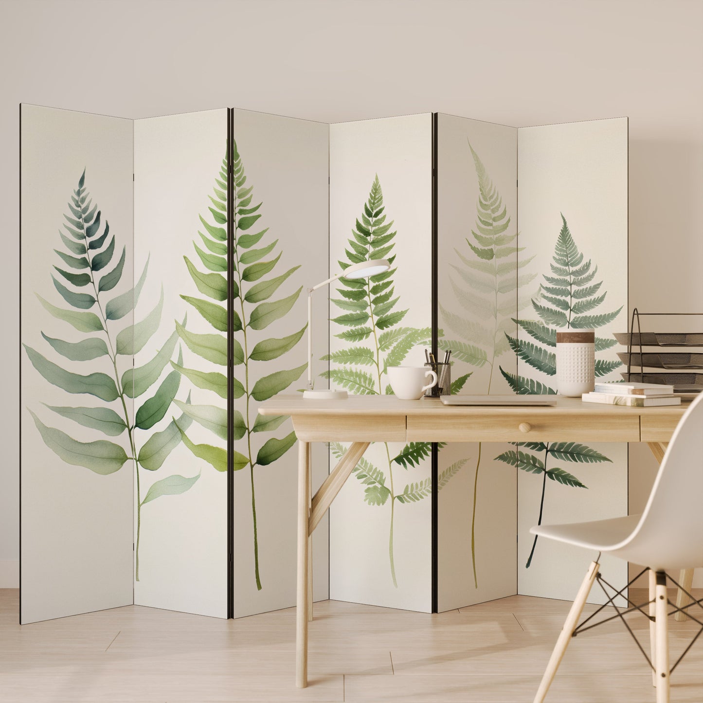 FERN MAJESTY Dekorativ rumsavdelare med 6 paneler