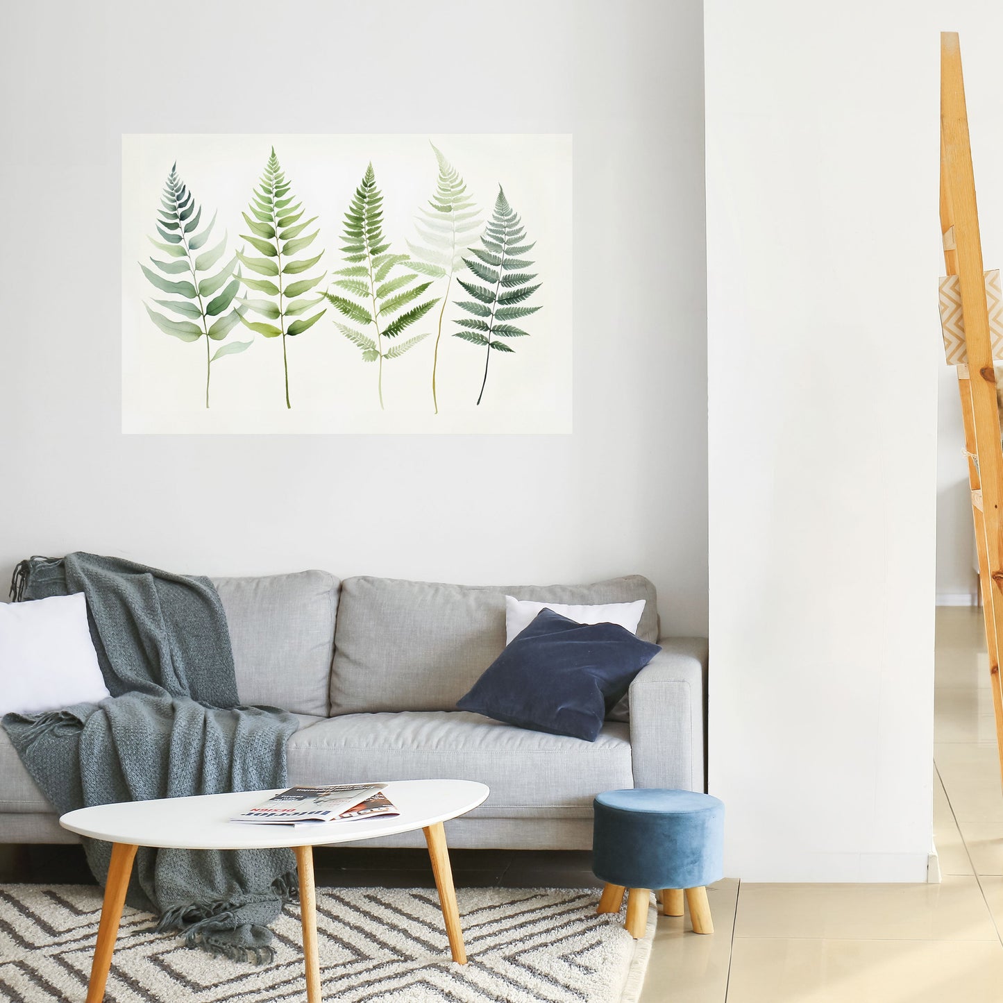 FERN MAJESTY horisontell affisch med självhäftande motiv