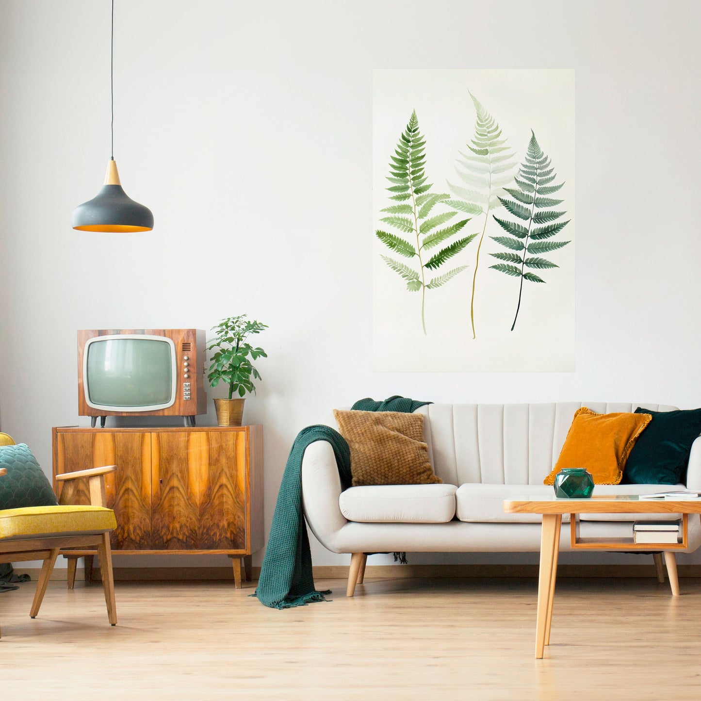 FERN MAJESTY vertikal affisch med självhäftande motiv