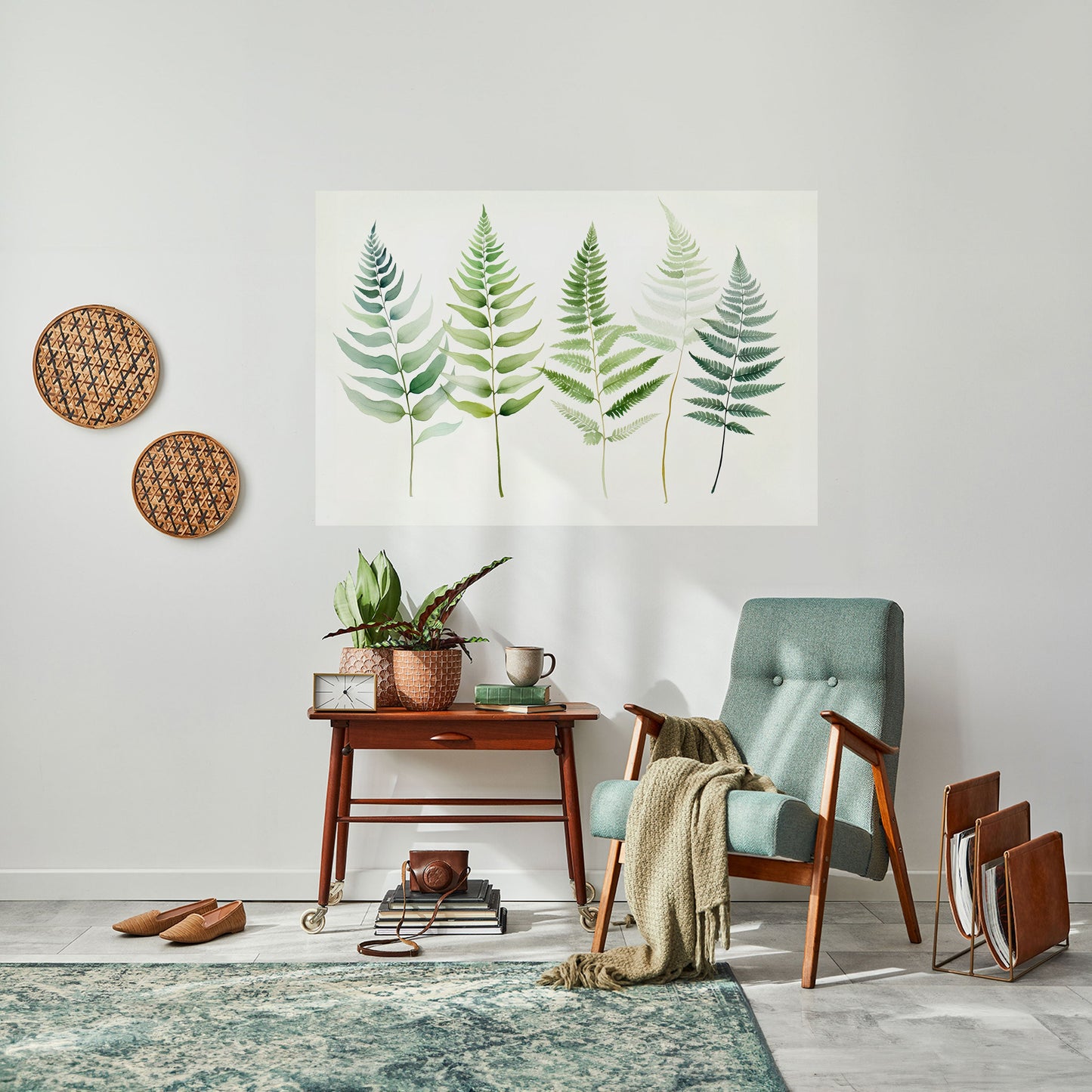 FERN MAJESTY horisontell affisch med självhäftande motiv
