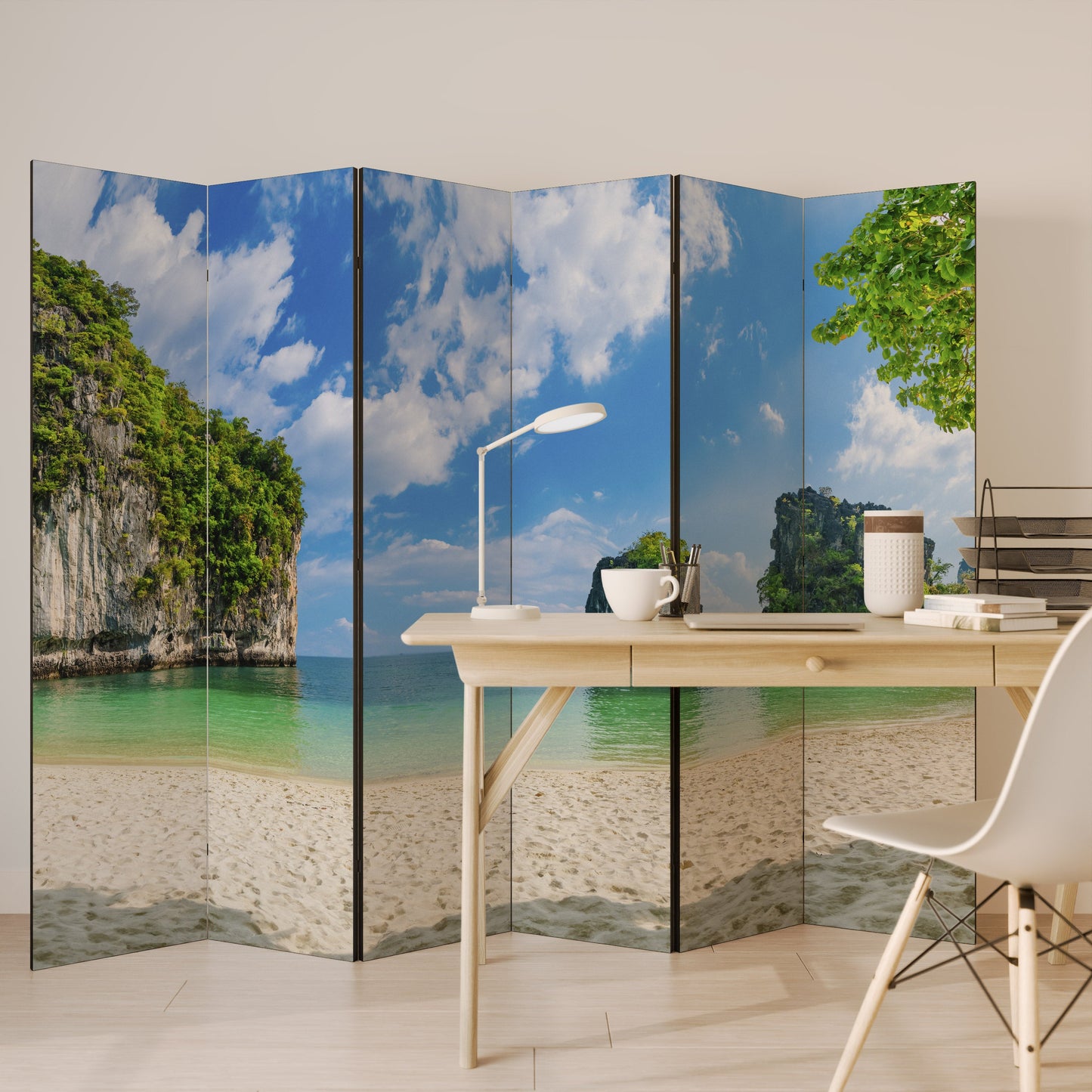 SUN-KISSED HAVEN Dekorativ rumsavdelare med 6 paneler