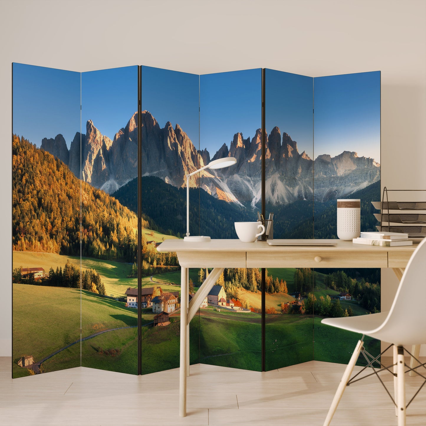 MOUNTAIN DREAMSCAPE Dekorativ rumsavdelare med 6 paneler