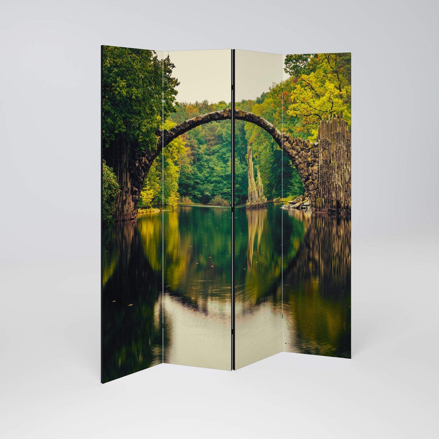SERENE REFLECTIONS REALM Decorative 4-Panel Room Divider