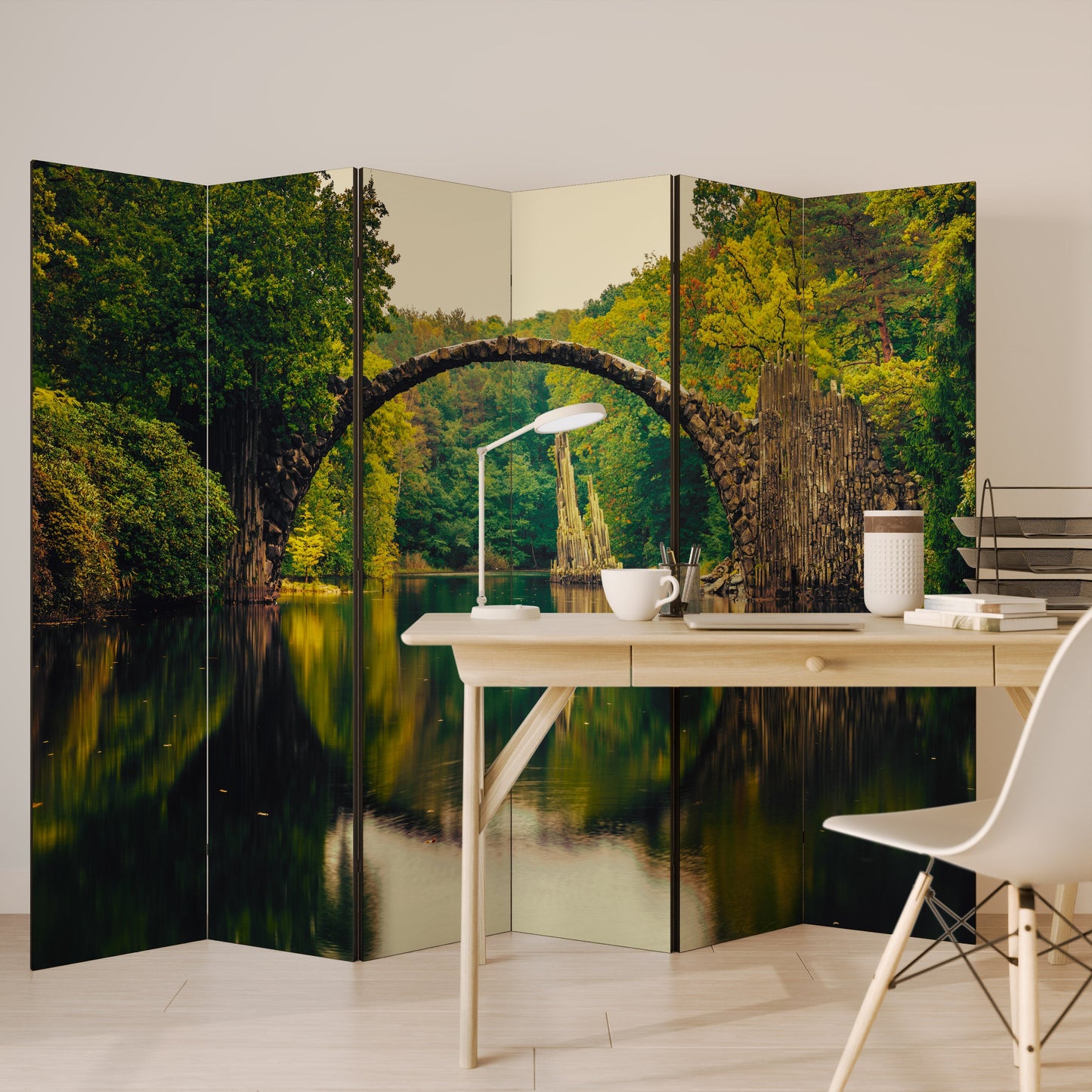 SERENE REFLECTIONS REALM Decorative 6-Panel Room Divider