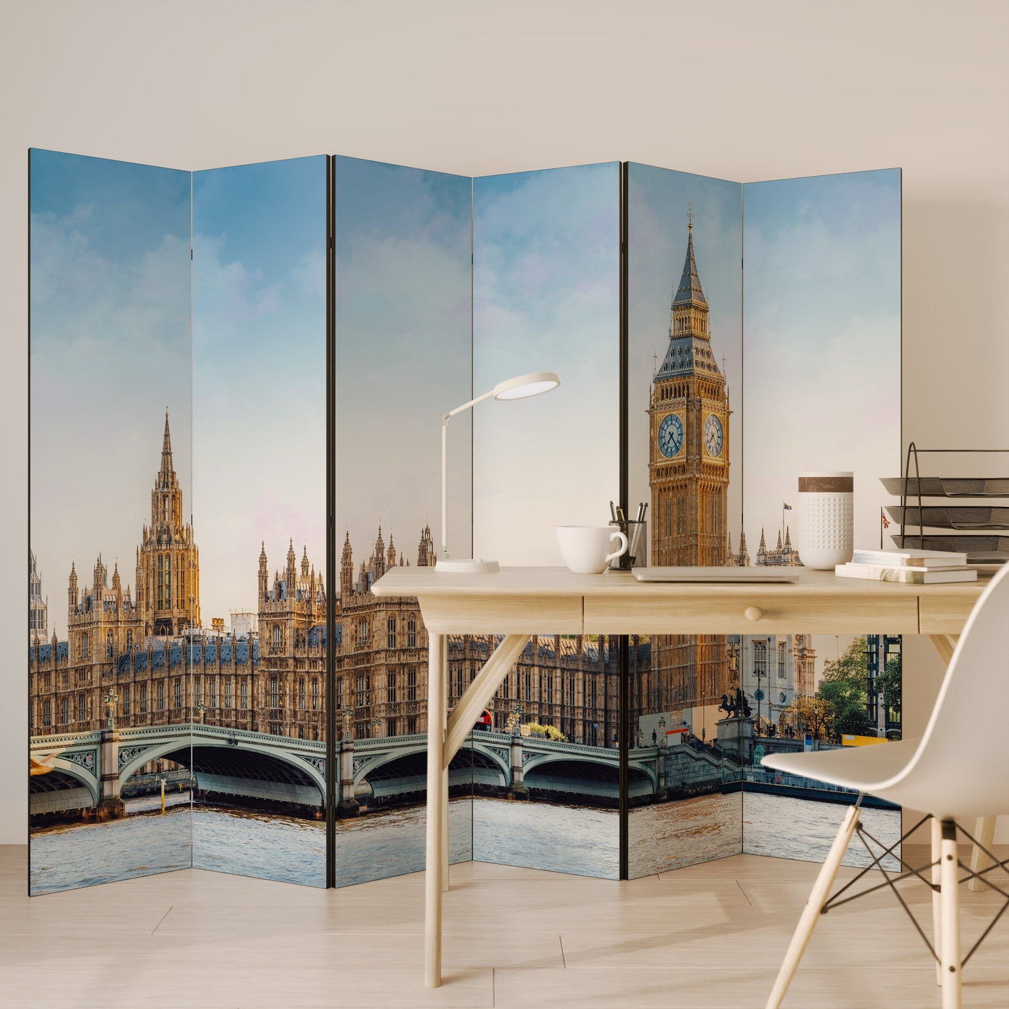 TIDLÖS LONDON ELEGANCE Dekorativ rumsavdelare med 6 paneler