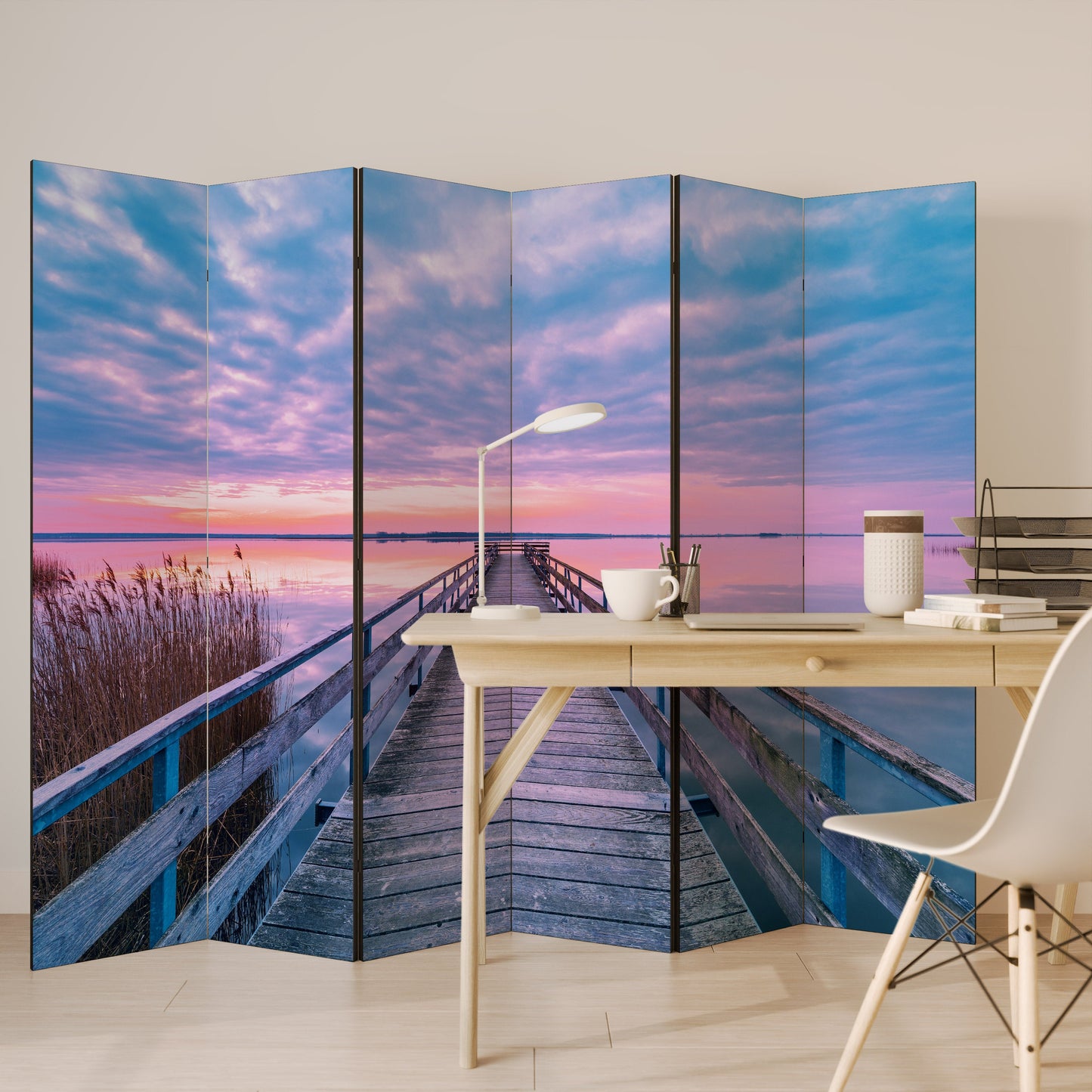 PASTEL PROMENADE Dekorativ rumsavdelare med 6 paneler