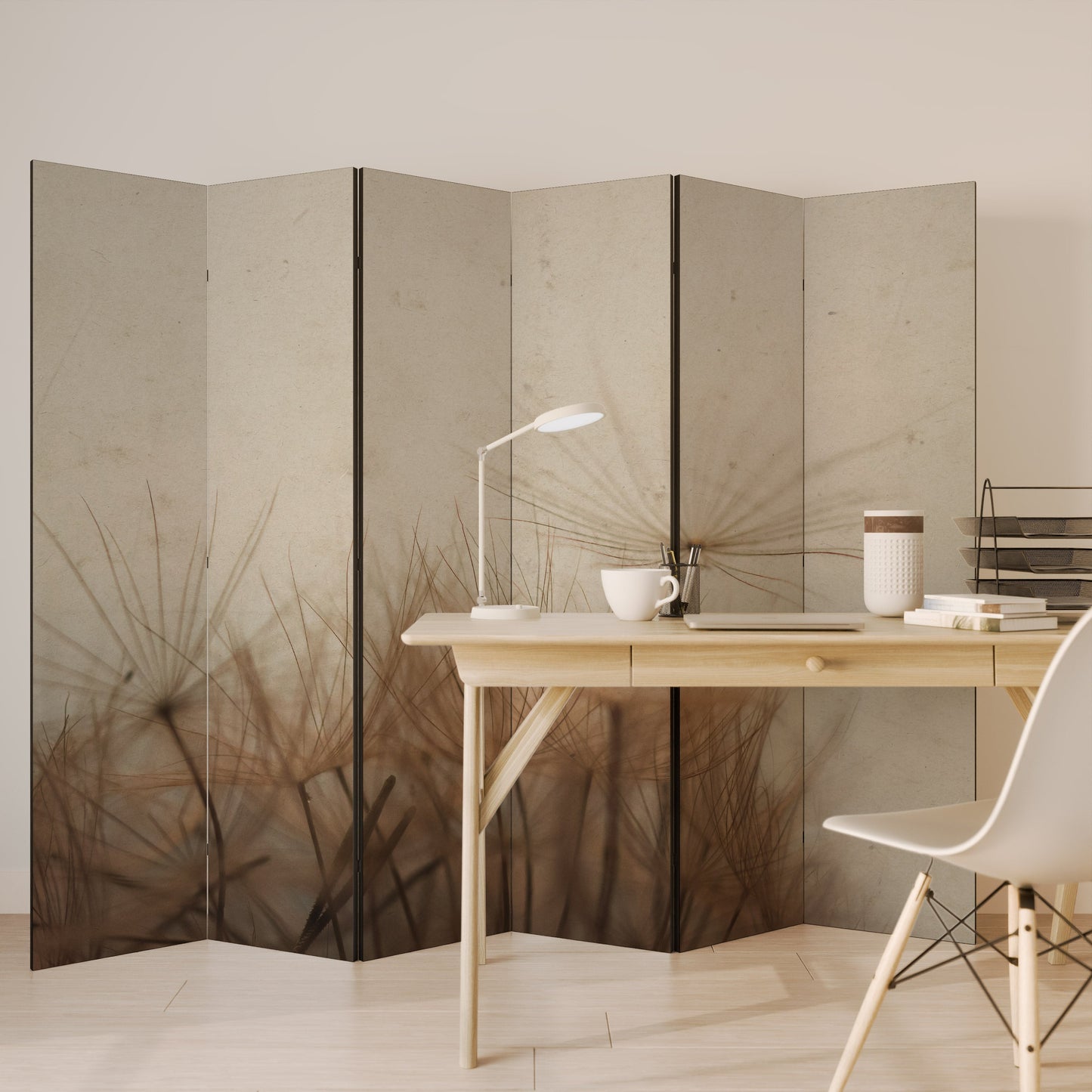 Dekorativ rumsavdelare med 6 paneler EARTH BREATH