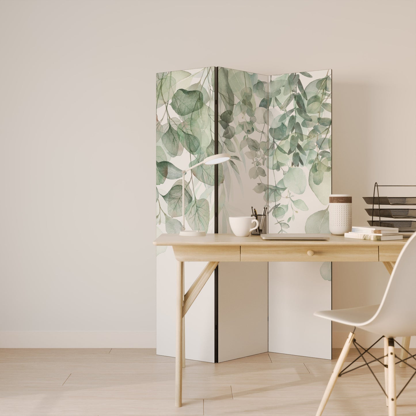 PURE VERDURE Dekorativ rumsavdelare med 3 paneler