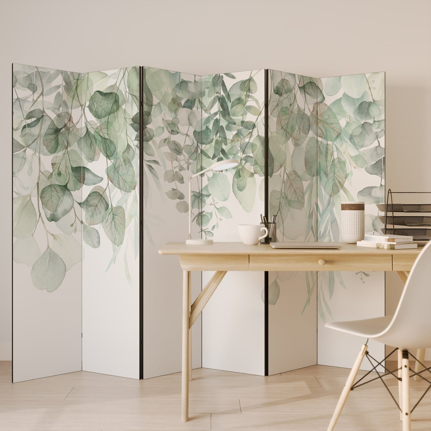 PURE VERDURE Dekorativ rumsavdelare med 6 paneler