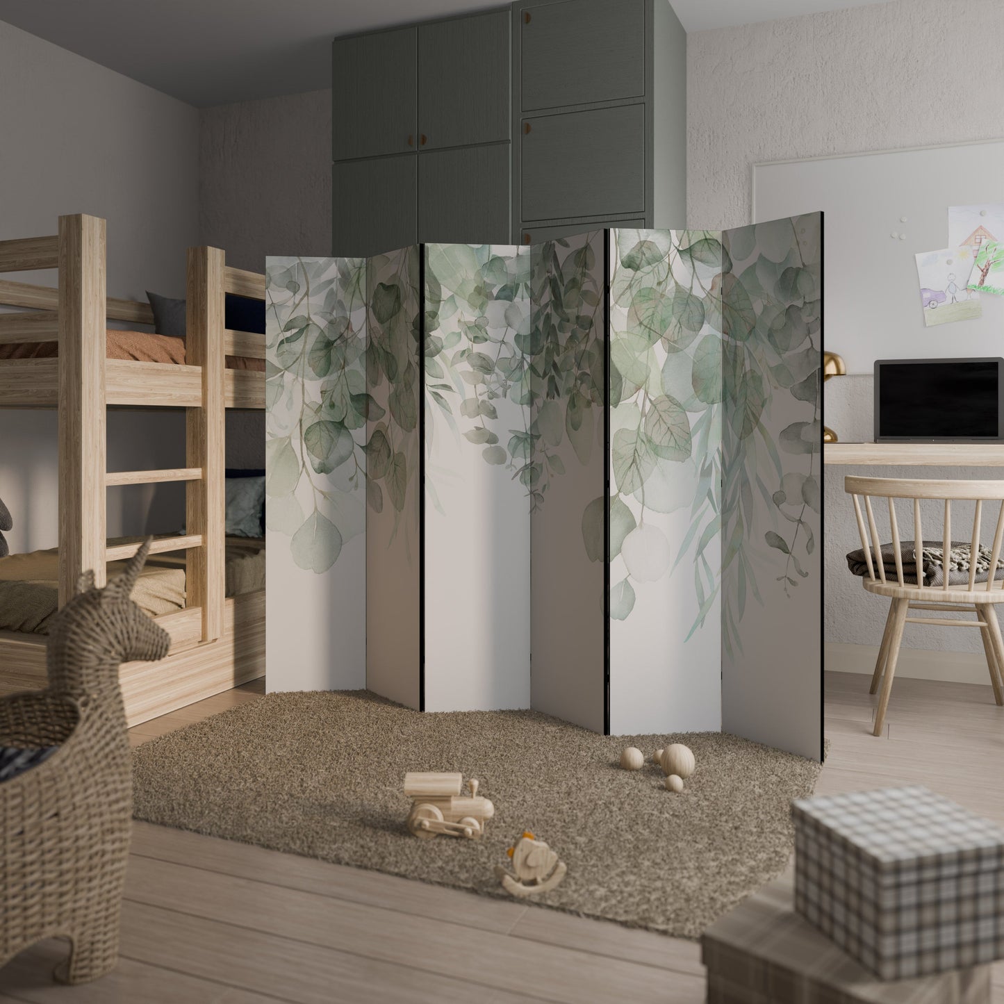 PURE VERDURE Dekorativ rumsavdelare med 6 paneler