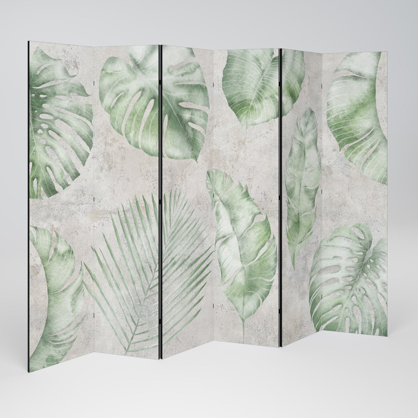 LUSH LEAF WHISPERS Dekorativ rumsavdelare med 6 paneler