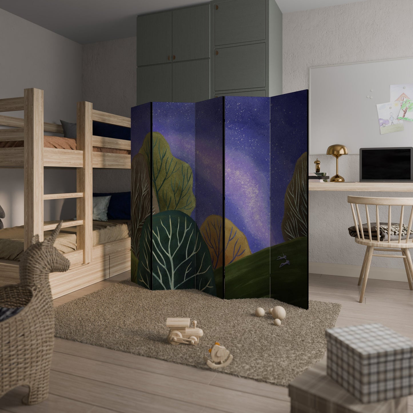 STARLIT VIBE Dekorativ rumsavdelare med 5 paneler
