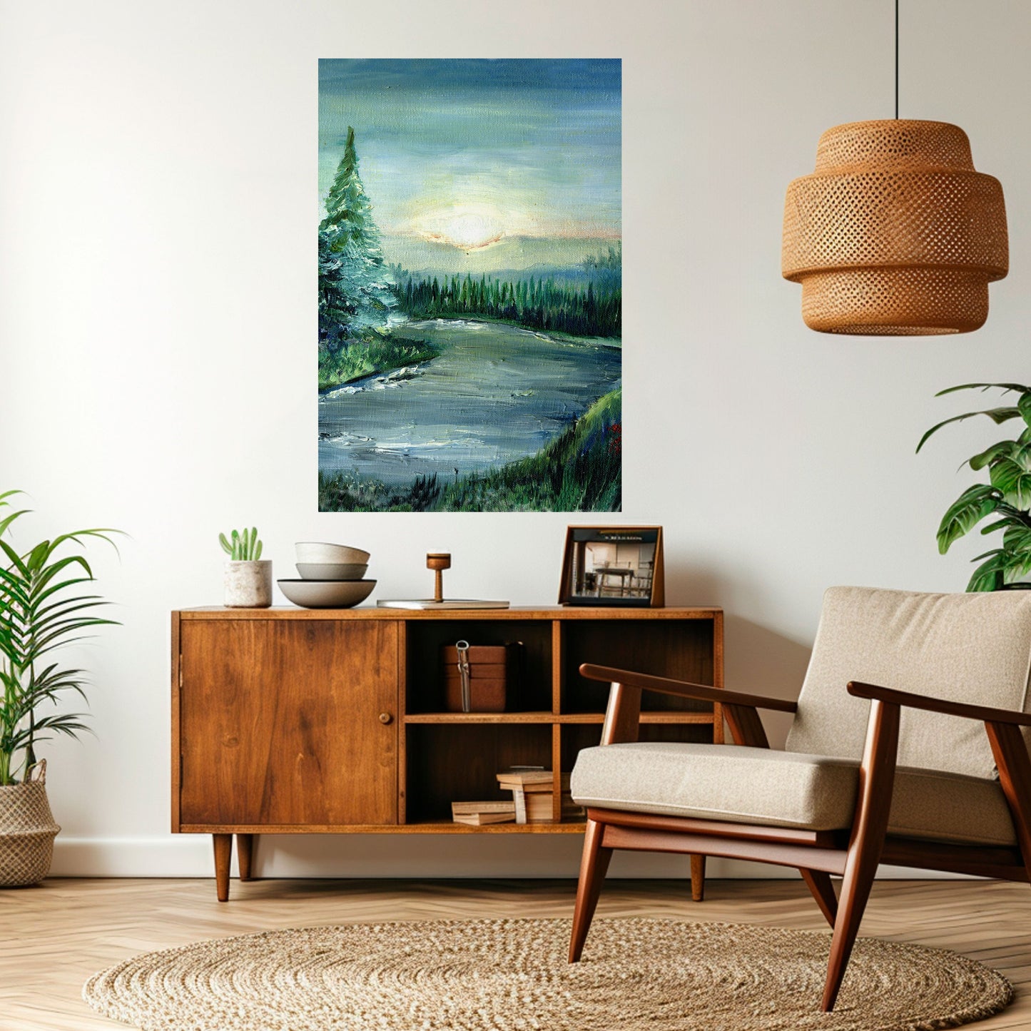 SKOGSOLNEDGÅNG, självhäftande poster