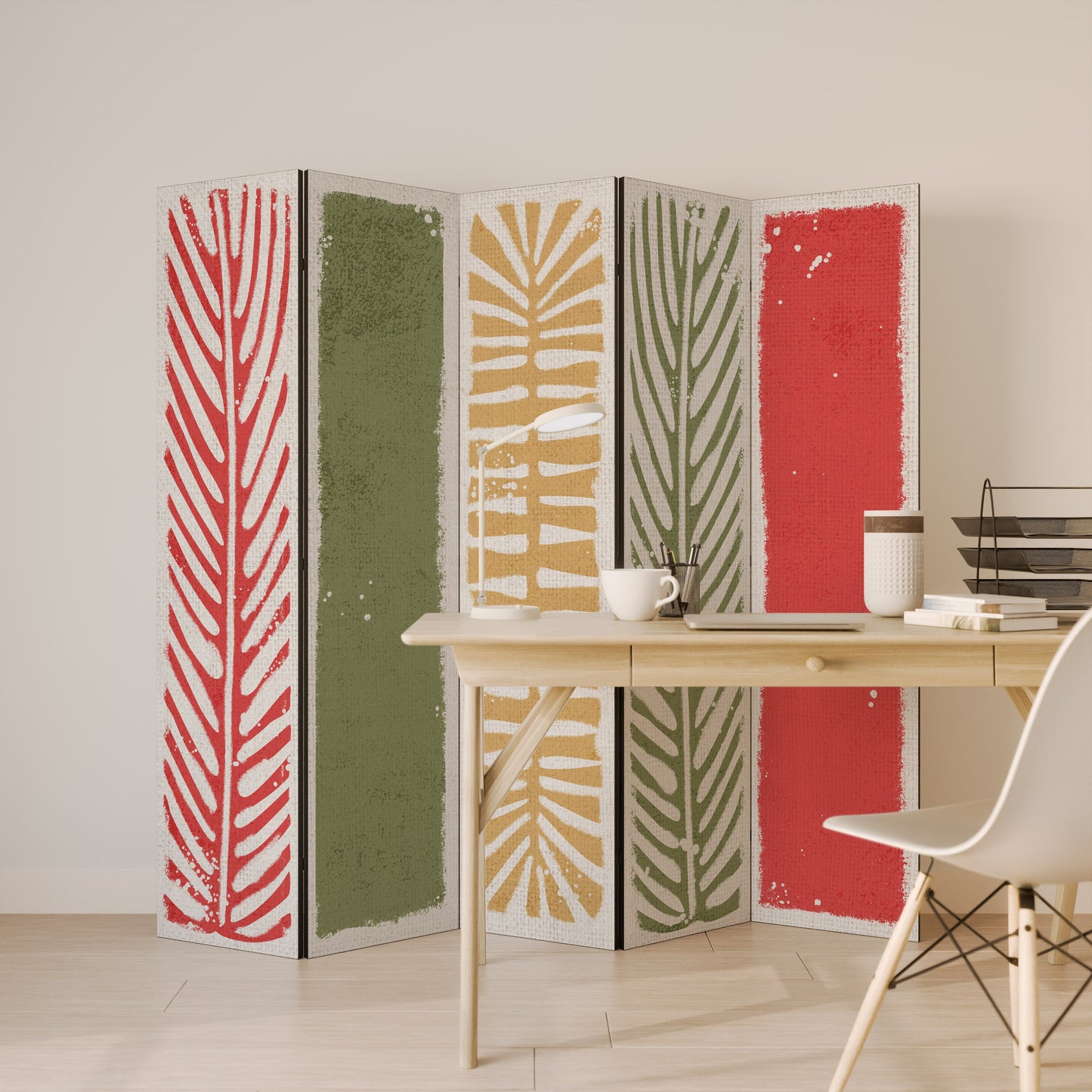 GREENERY WALK Dekorativ rumsavdelare med 5 paneler