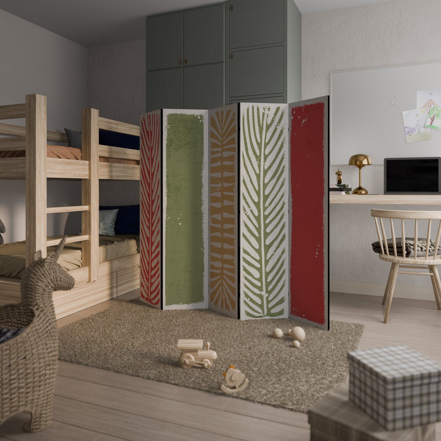 GREENERY WALK Dekorativ rumsavdelare med 5 paneler
