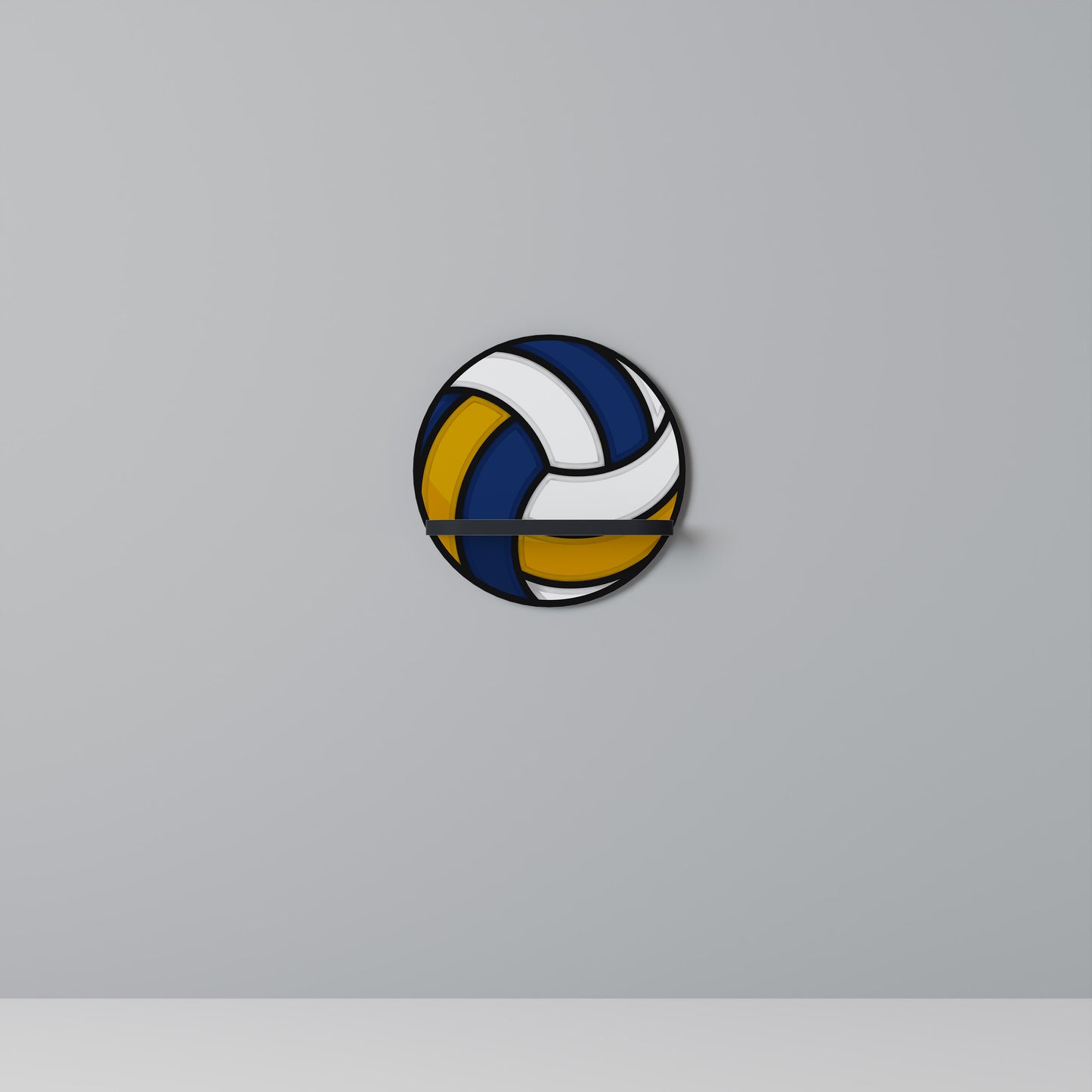 VOLLEYBALL HEED Rund konsthylla i svart finish
