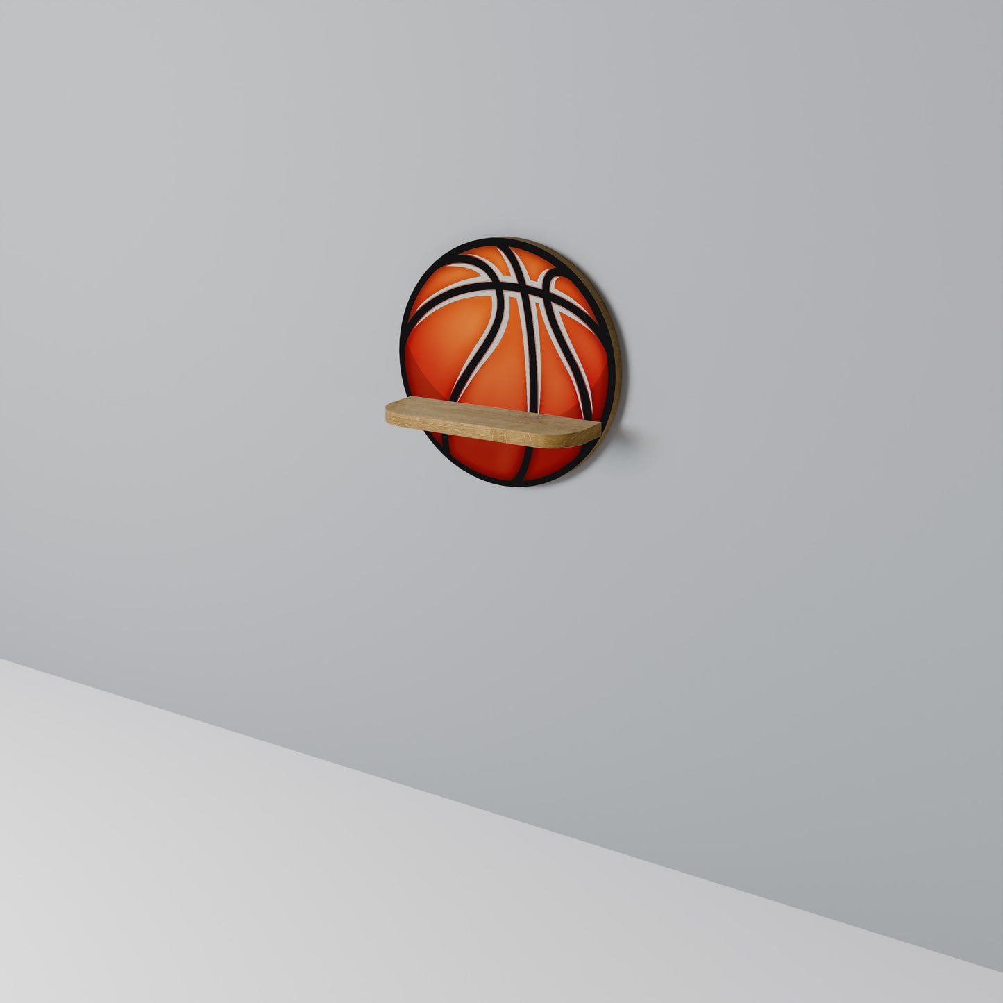 BASKETBALL LUST Rund Konsthylla I Ekeffekt