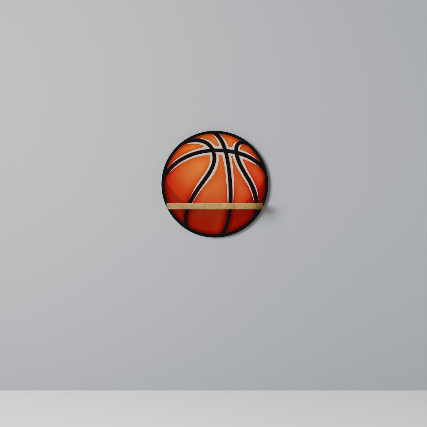 BASKETBALL LUST Rund Konsthylla I Ekeffekt