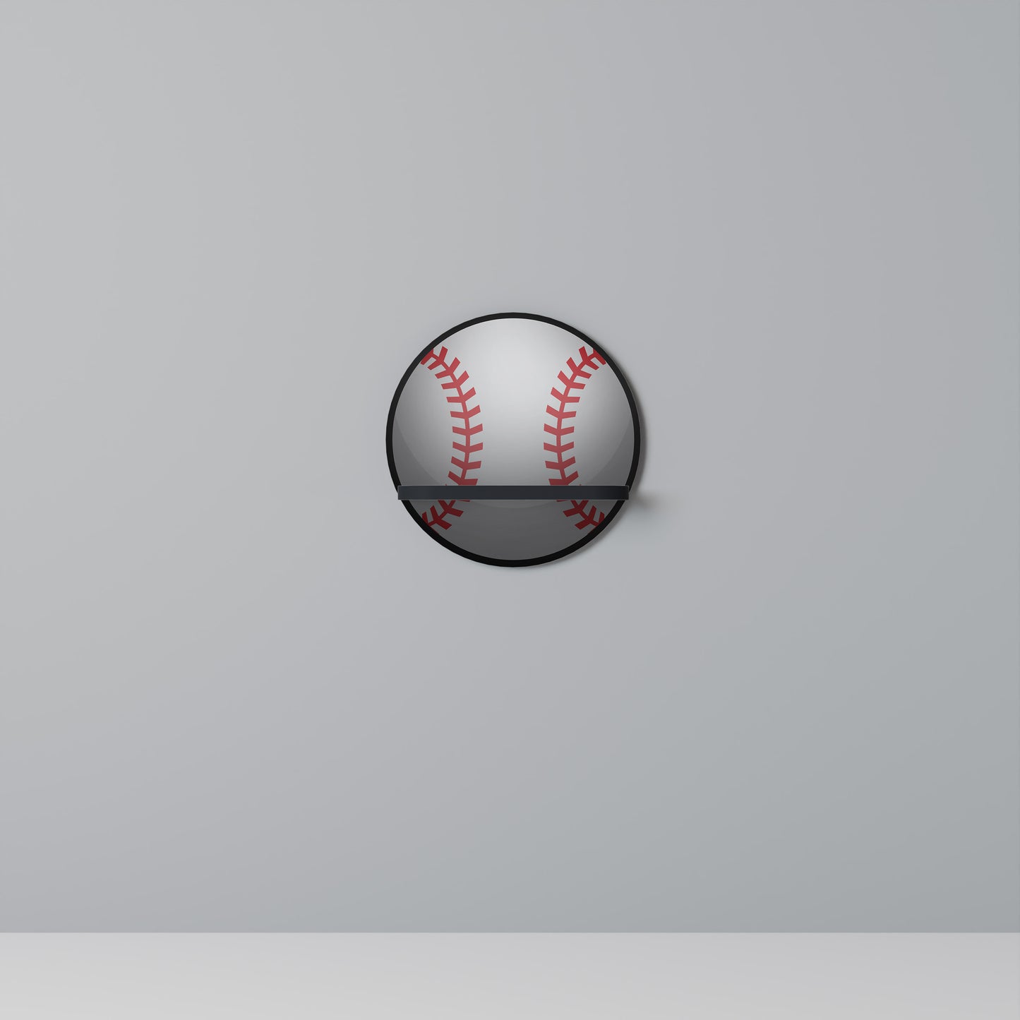 BASEBALL AllURE Rund konsthylla i svart finish