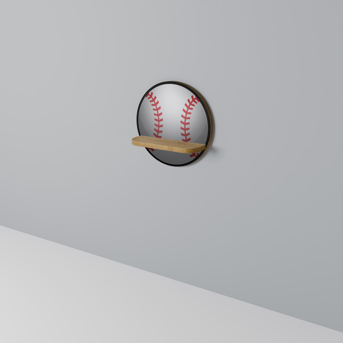 BASEBALL AllURE Rund Konsthylla I Ekeffekt