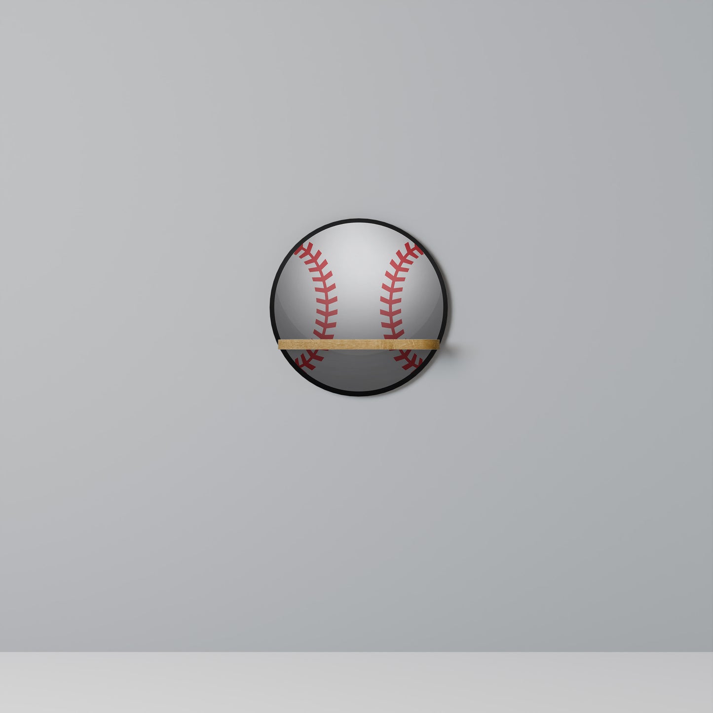 BASEBALL AllURE Rund Konsthylla I Ekeffekt
