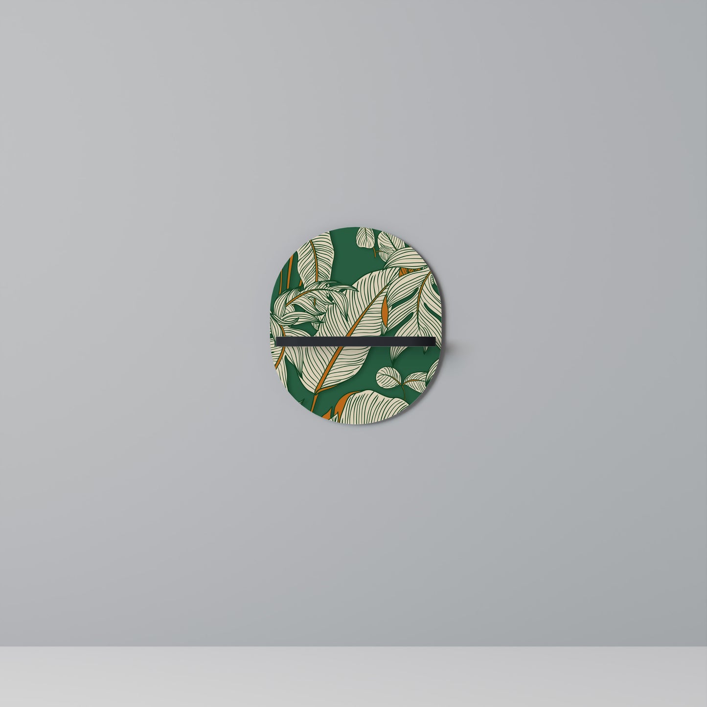 VERDANT PLEASURES Oval konsthylla i svart finish