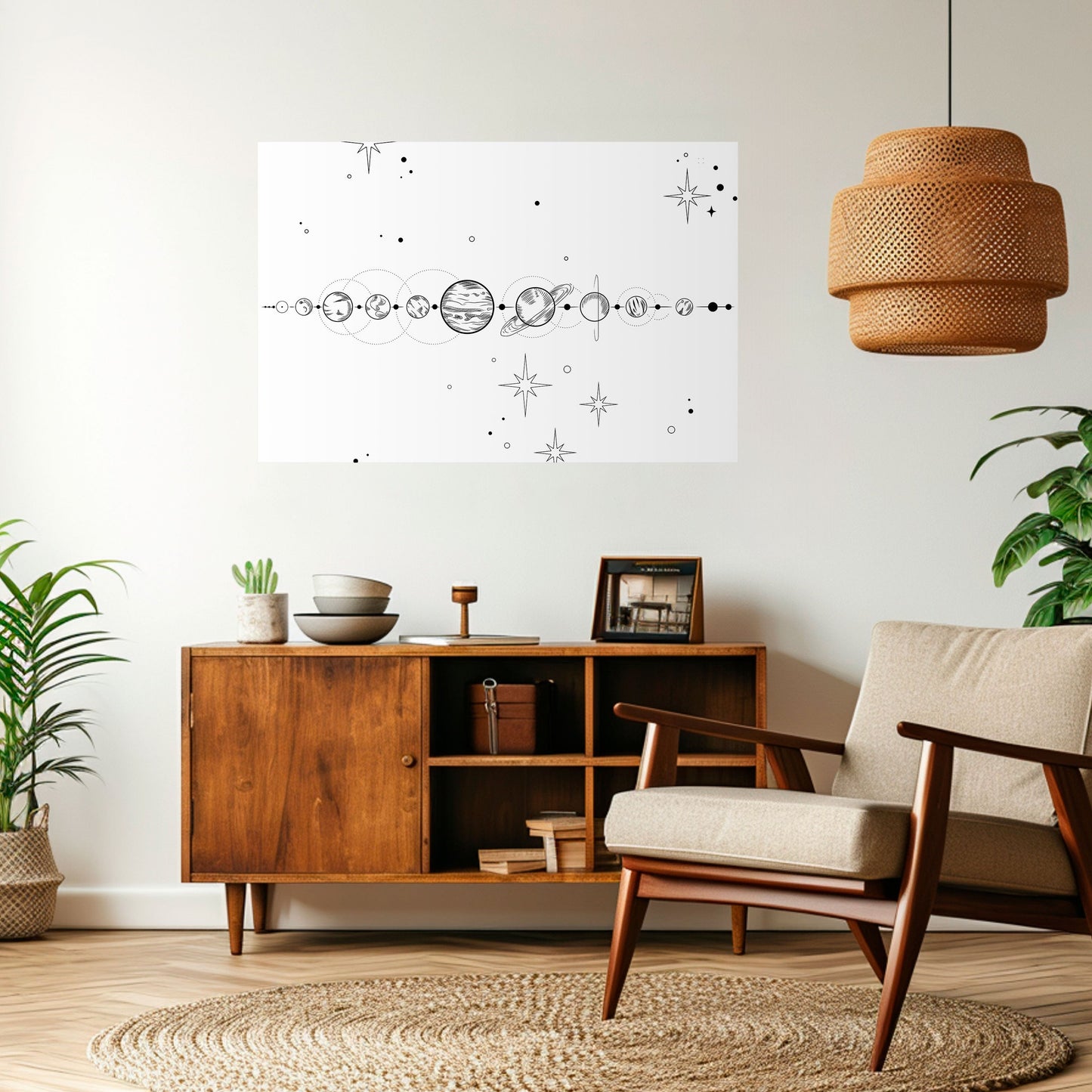 GALAXY OUTLINE Peel and Stick Horizontal Poster