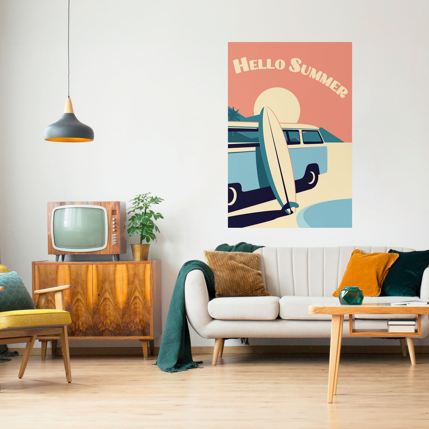 HELLO SUMMER Peel and Stick Vertical Poster