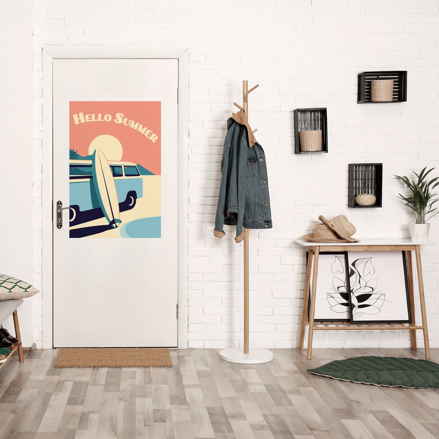 HELLO SUMMER Peel and Stick Vertical Poster