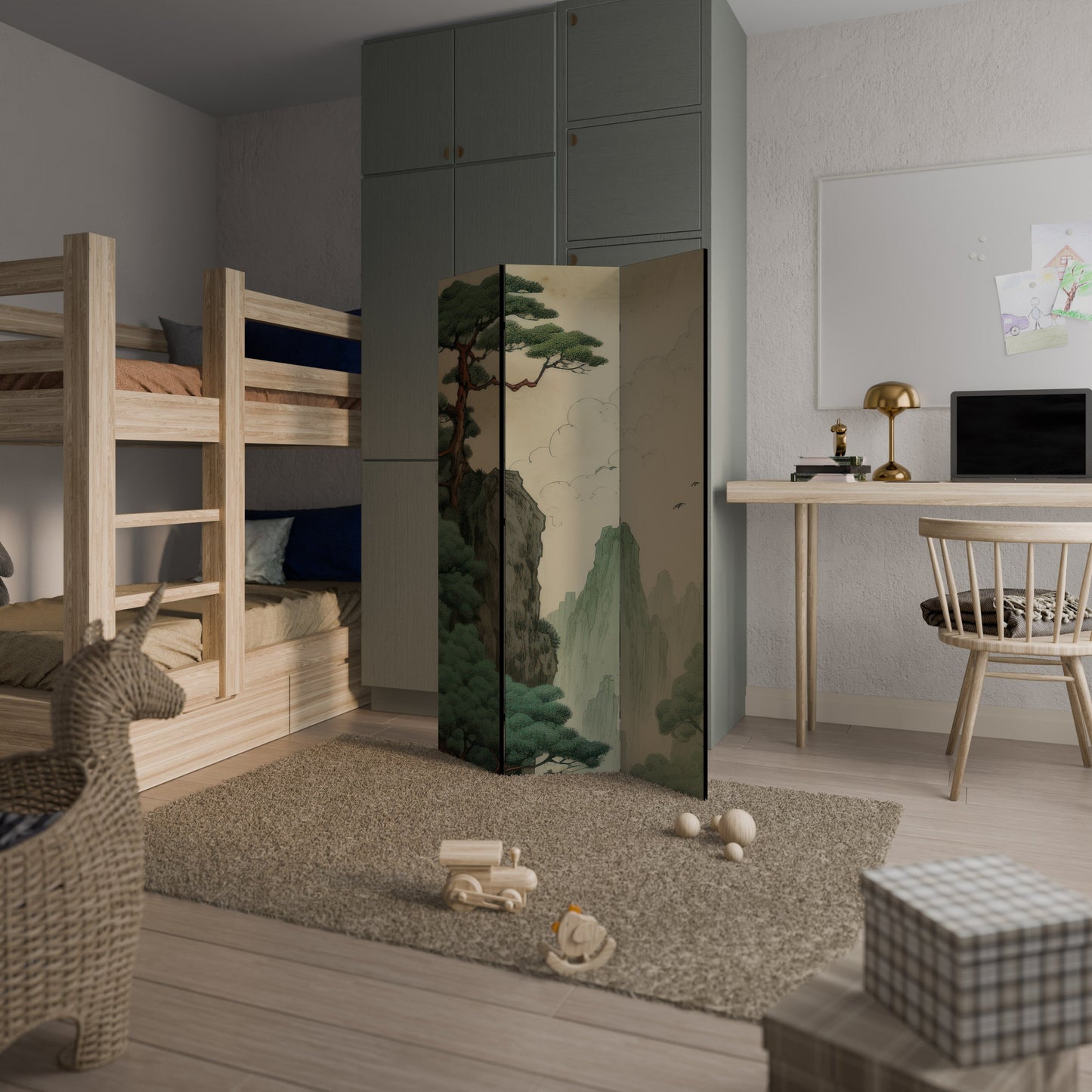 VERDURE ABYSS Decorative 3-Panel Room Divider