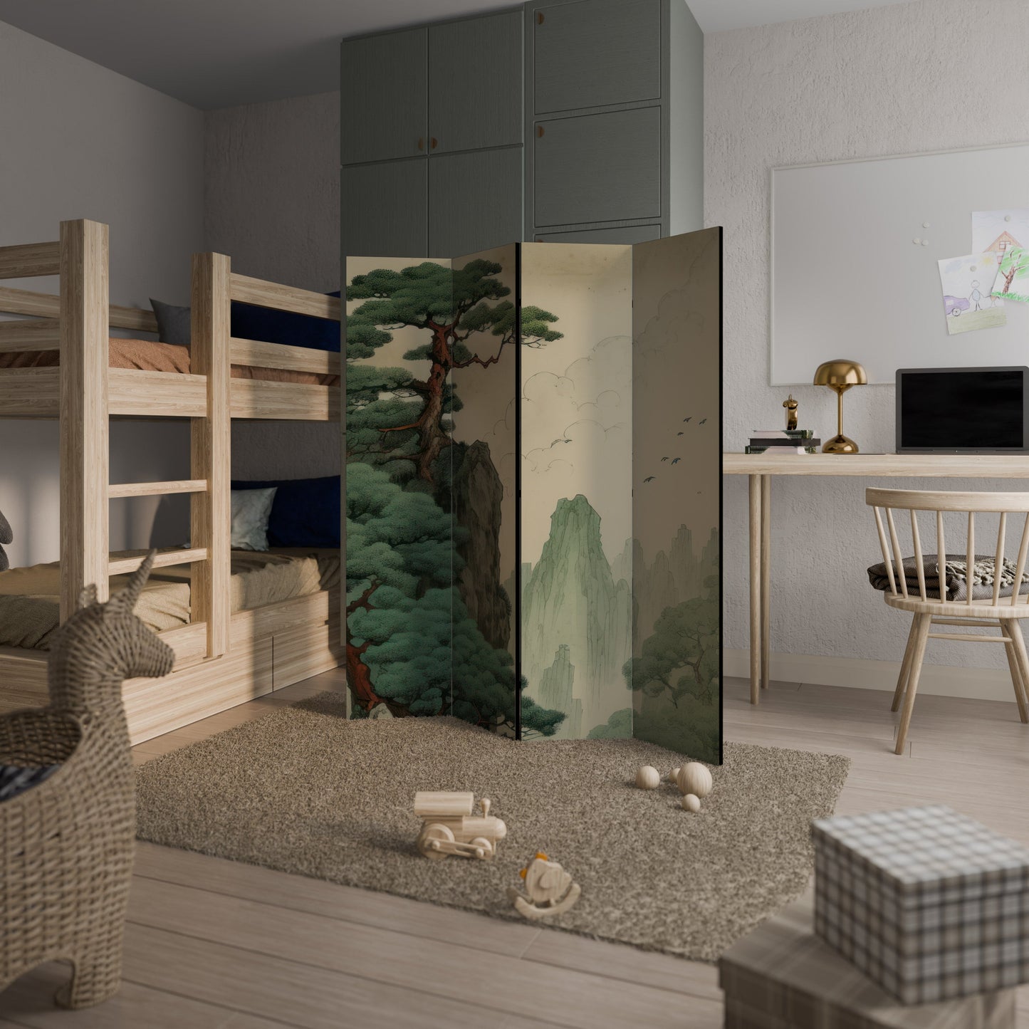 VERDURE ABYSS Decorative 4-Panel Room Divider