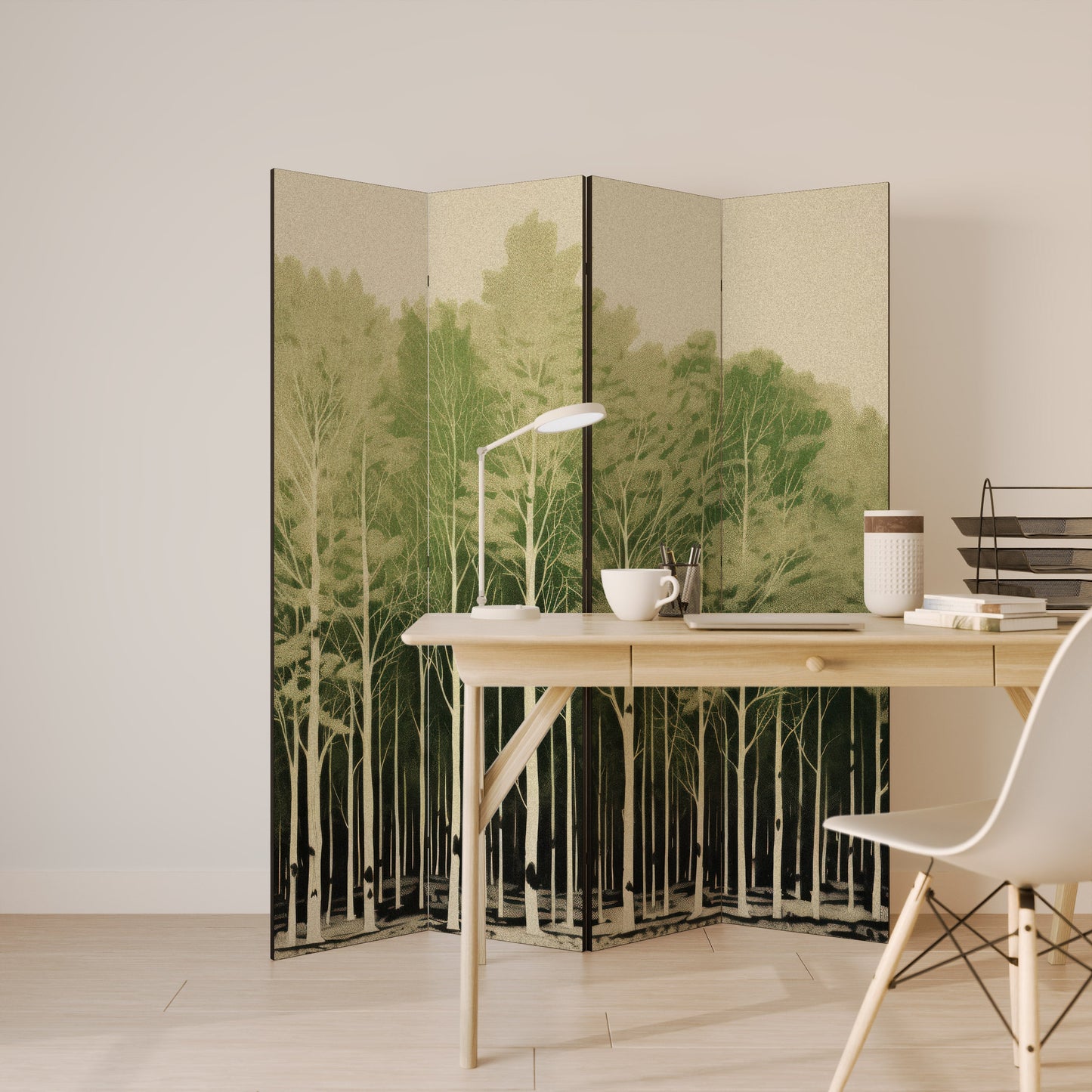 UNKNOWN NATURE Decorative 4-Panel Room Divider