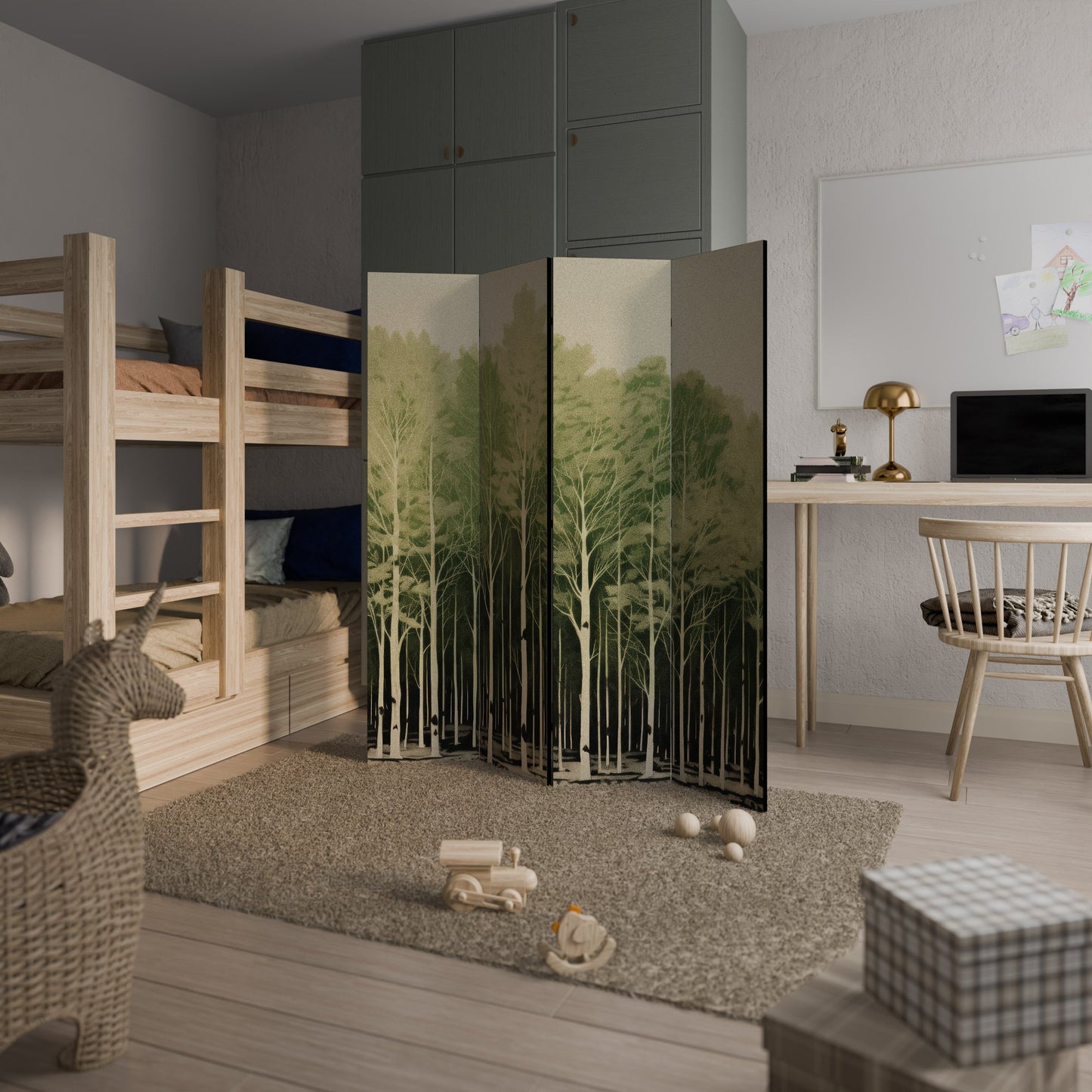 UNKNOWN NATURE Decorative 4-Panel Room Divider