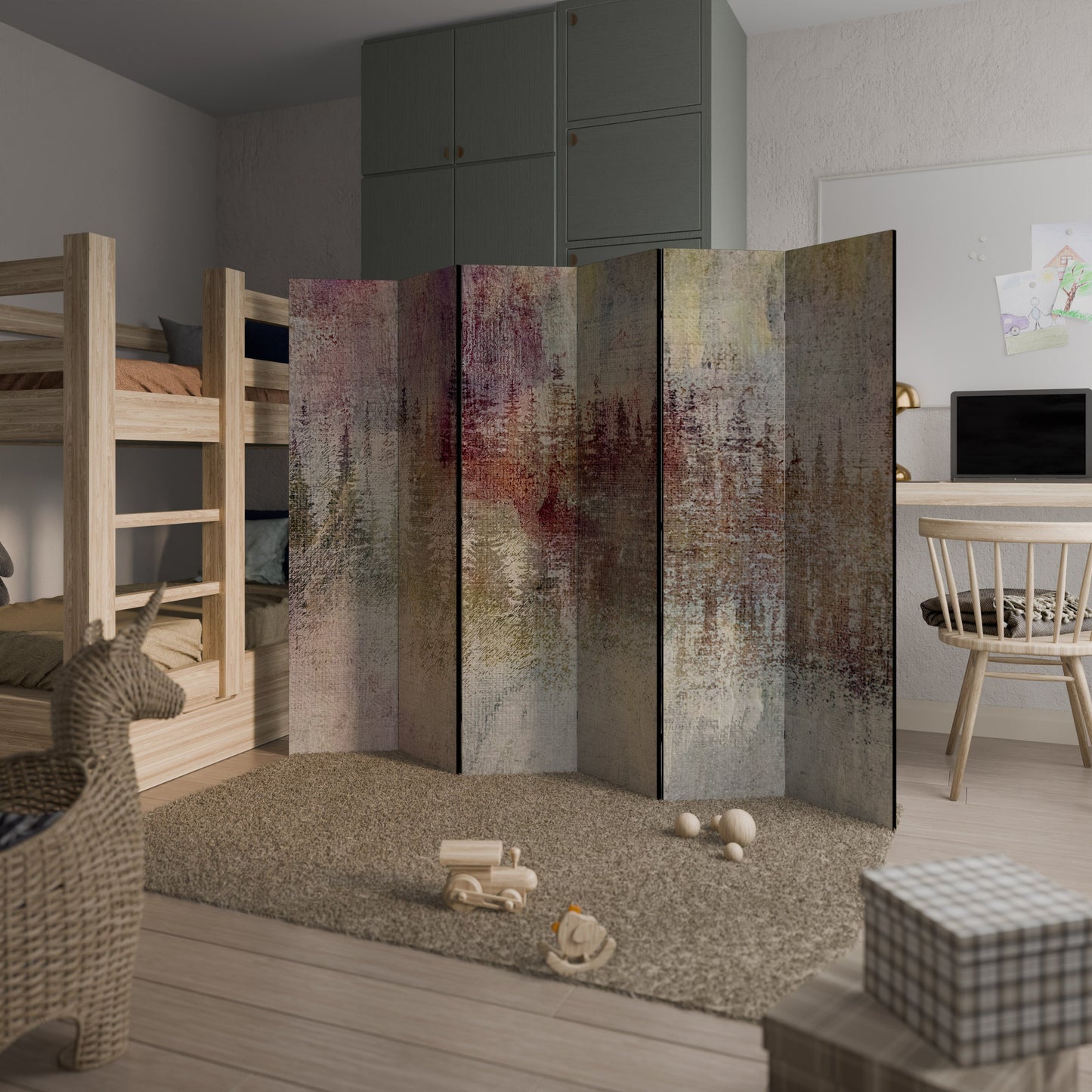 VEILED SUMMIT Decorative 6-Panel Room Divider